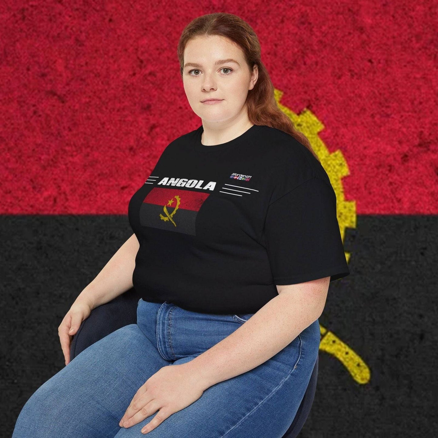 Angola Flag Cotton T-Shirt - Nordenatt TM