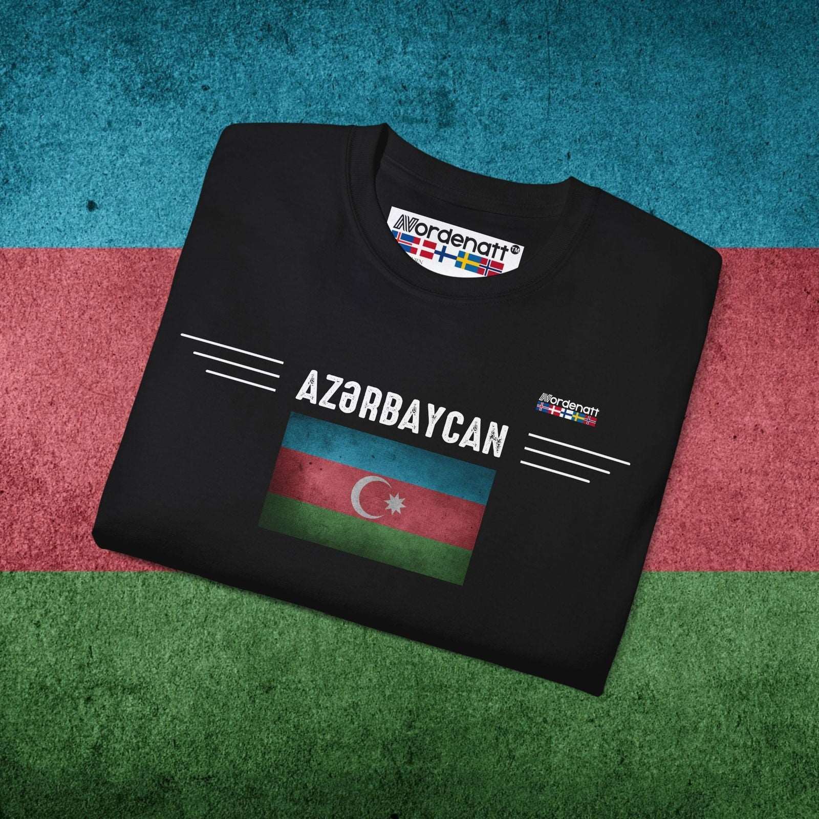 Azerbaijan Flag Soft Cotton Tee - Nordenatt TM