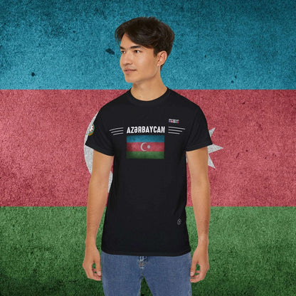 Azerbaijan Flag Soft Cotton Tee - Nordenatt TM