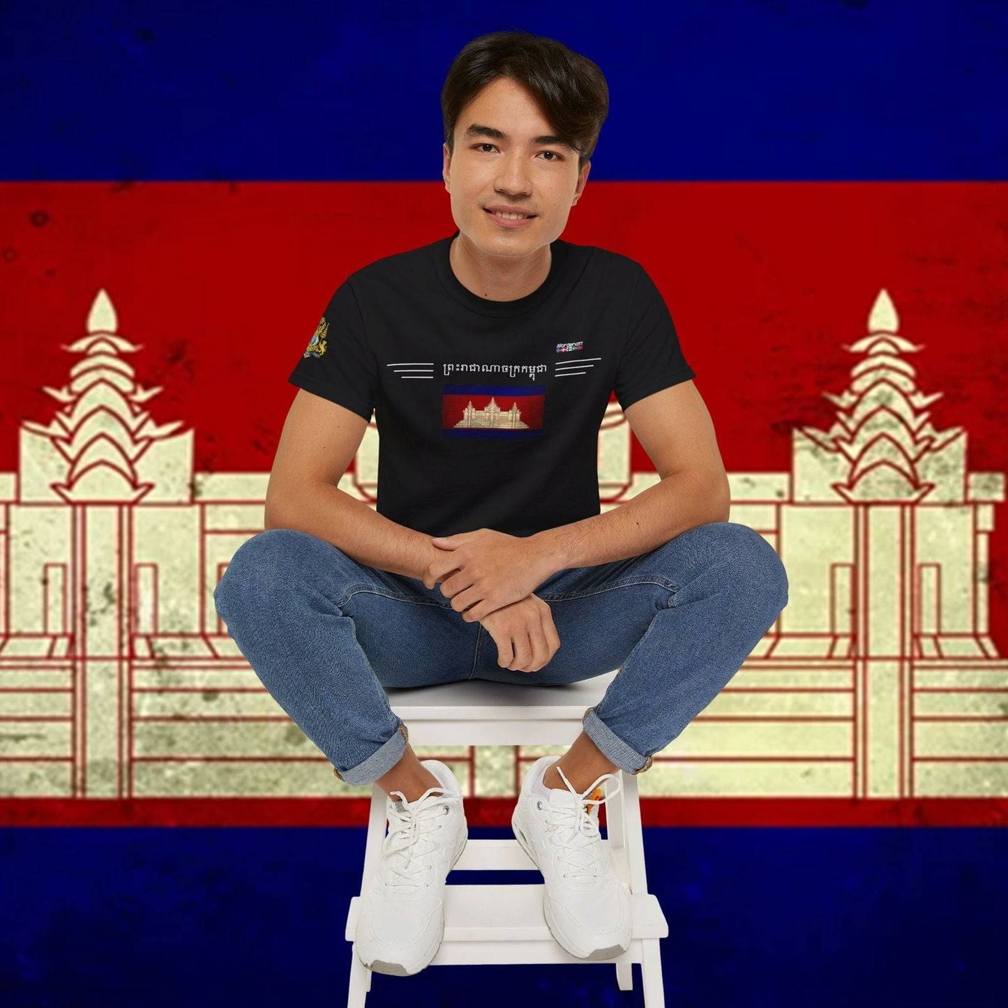 Cambodia Flag Premium T-Shirt - Nordenatt TM