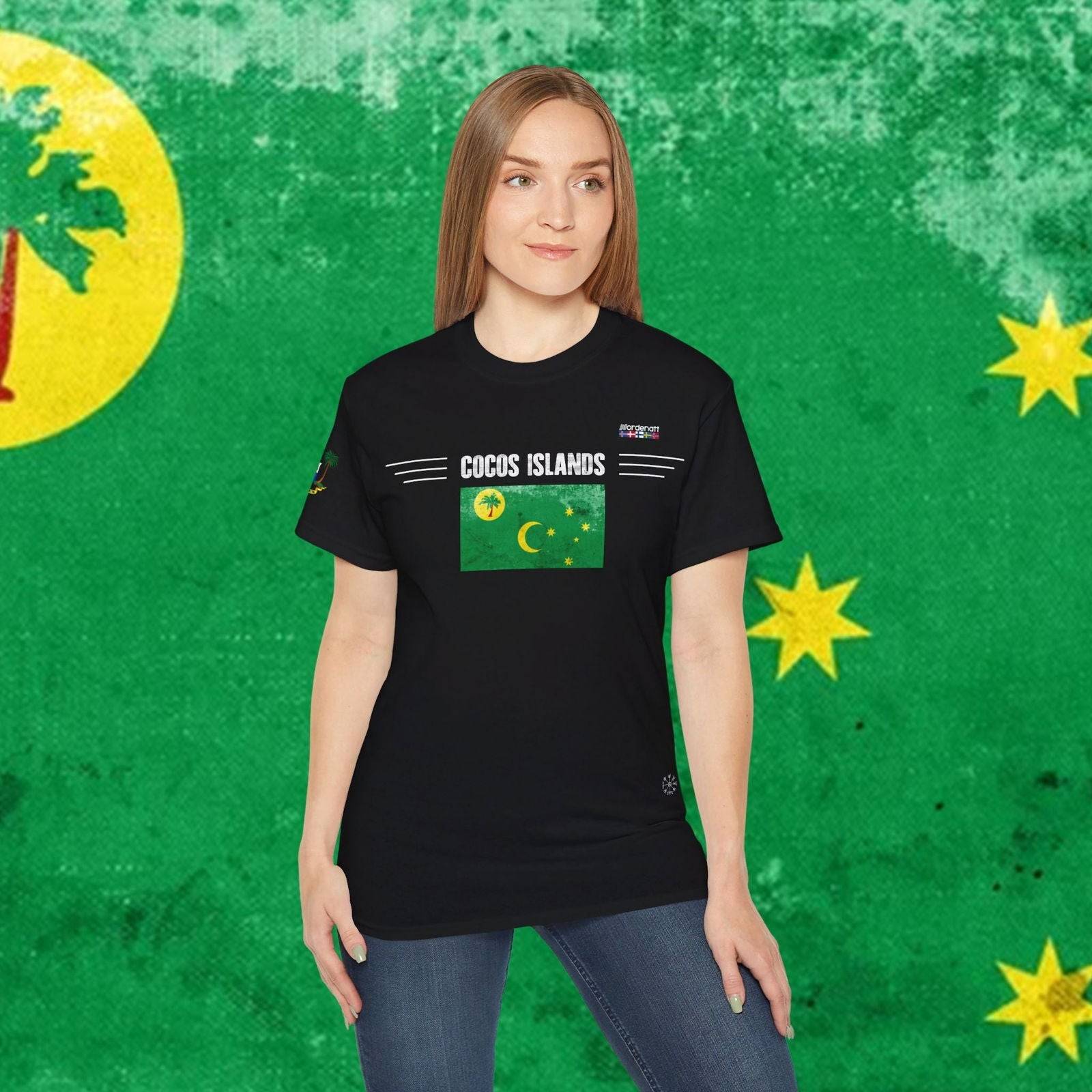 Cocos Islands Flag Cotton T-Shirt - Nordenatt TM