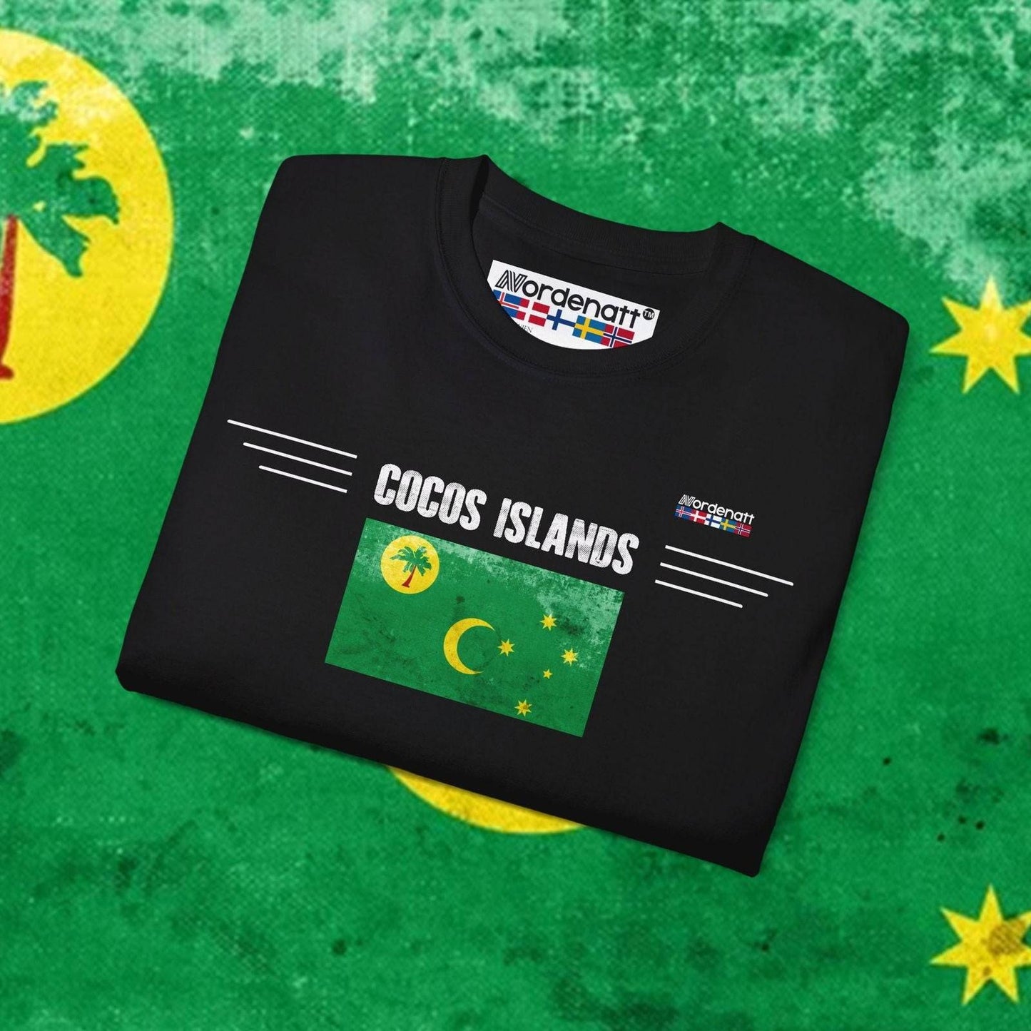 Cocos Islands Flag Cotton T-Shirt - Nordenatt TM