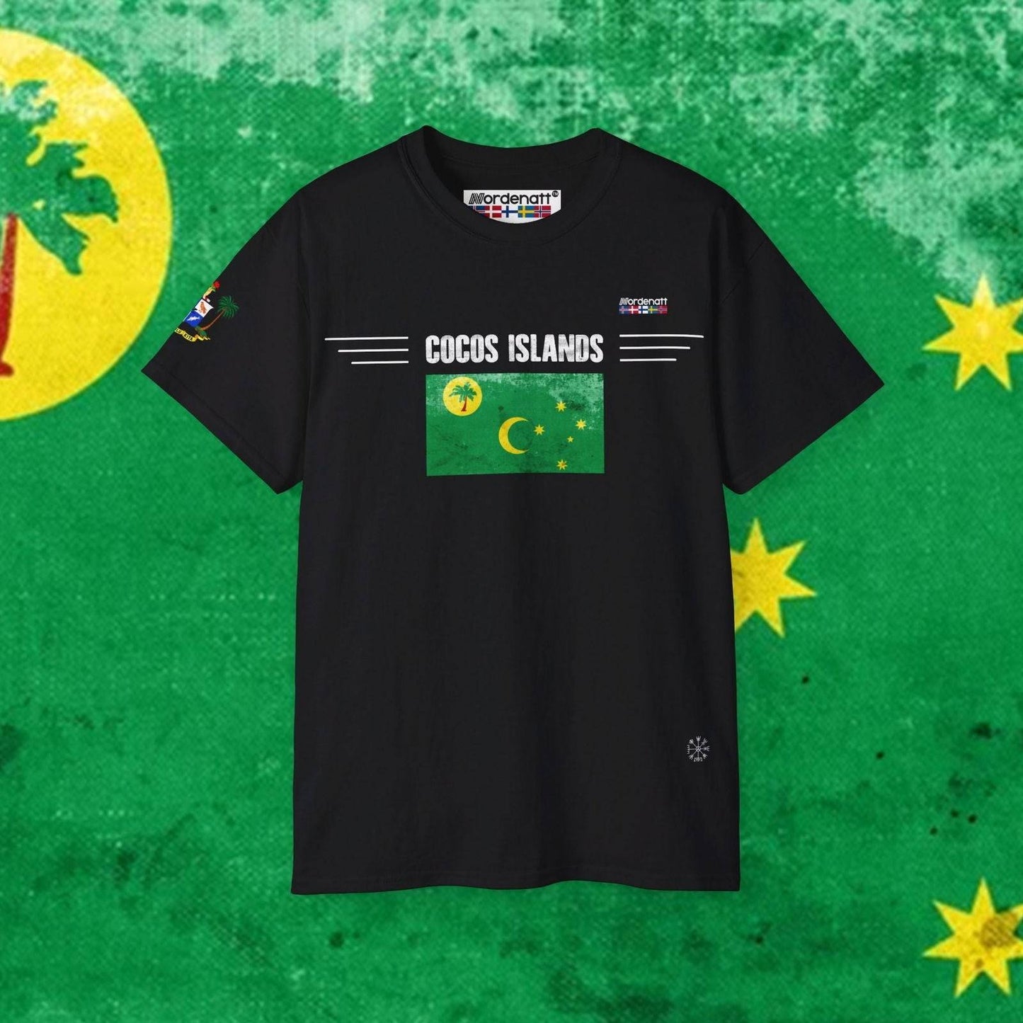 Cocos Islands Flag Cotton T-Shirt - Nordenatt TM