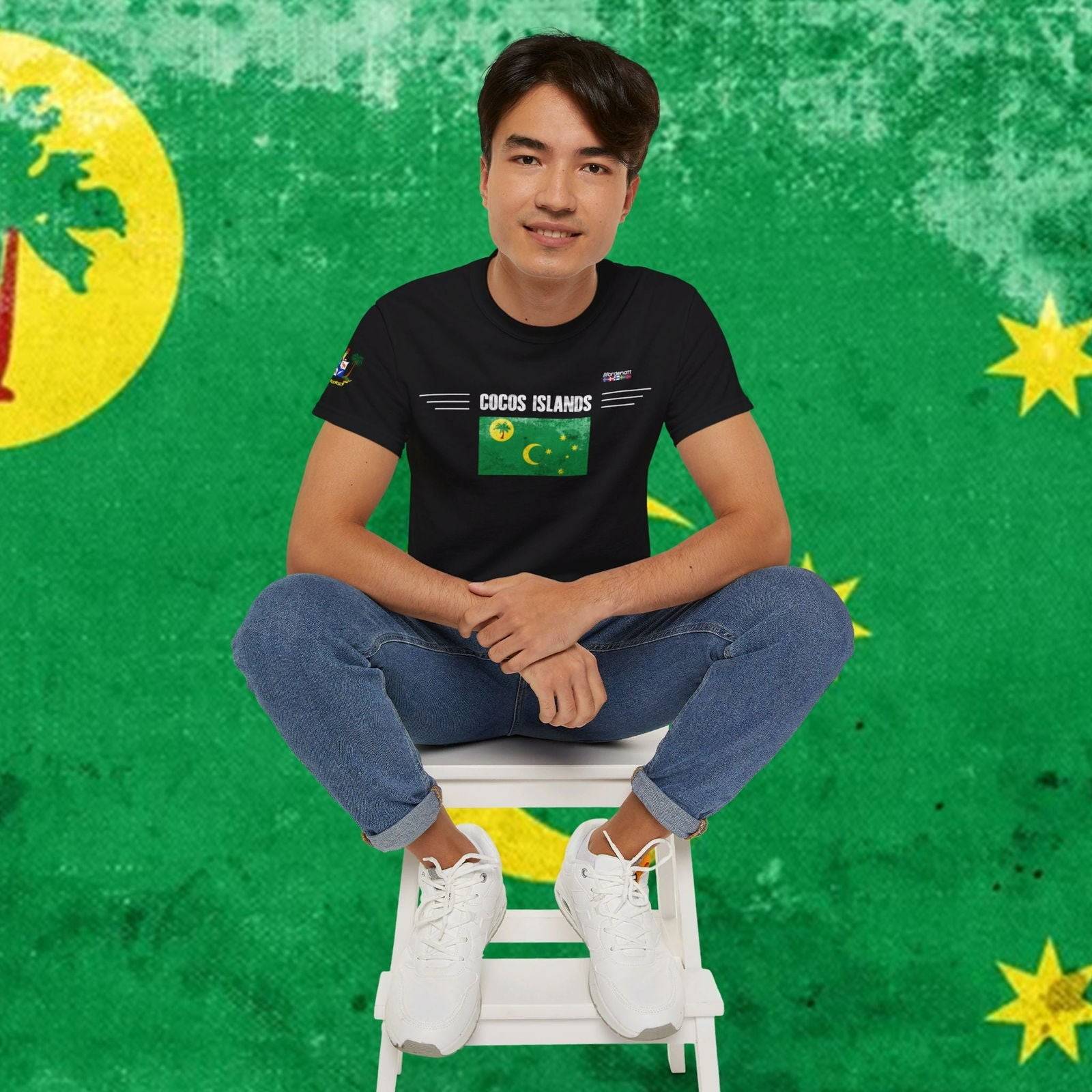 Cocos Islands Flag Cotton T-Shirt - Nordenatt TM