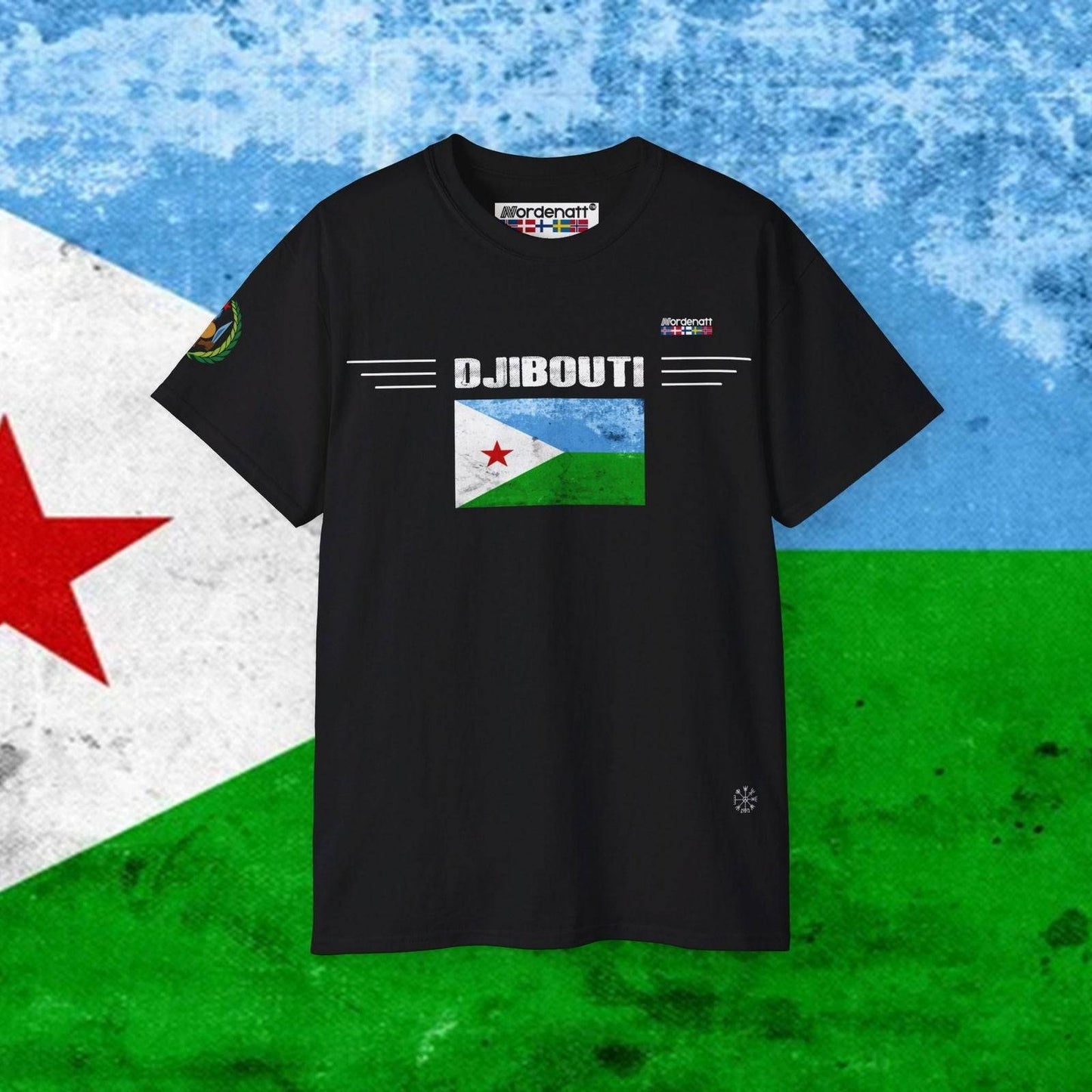 Djibouti Soft Cotton Flag T-Shirt - Nordenatt TM