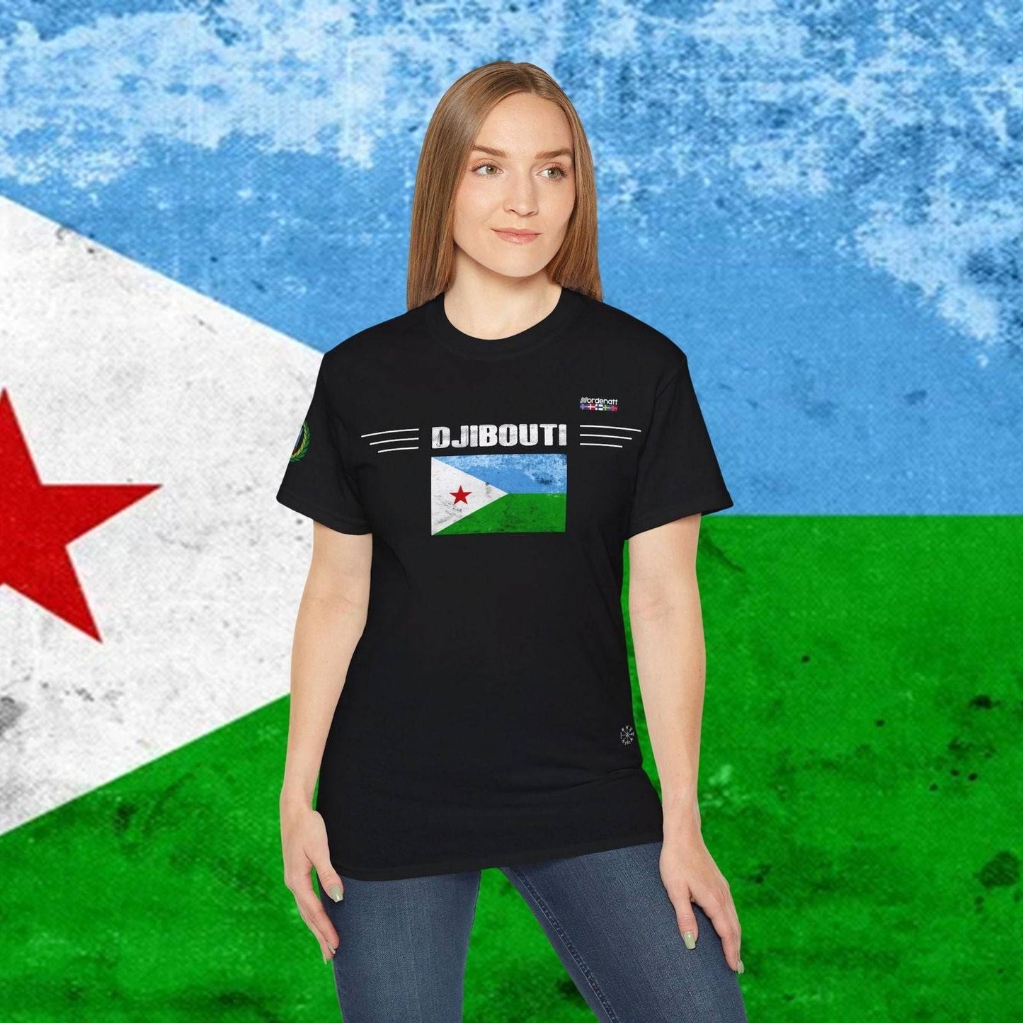 Djibouti Soft Cotton Flag T-Shirt - Nordenatt TM