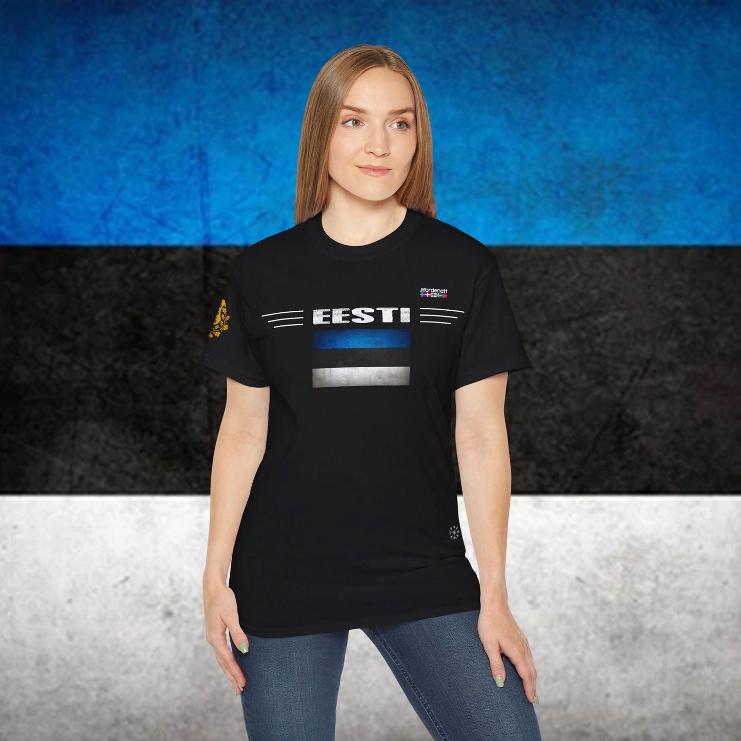 Estonia Flag Soft Cotton Tee - Nordenatt TM