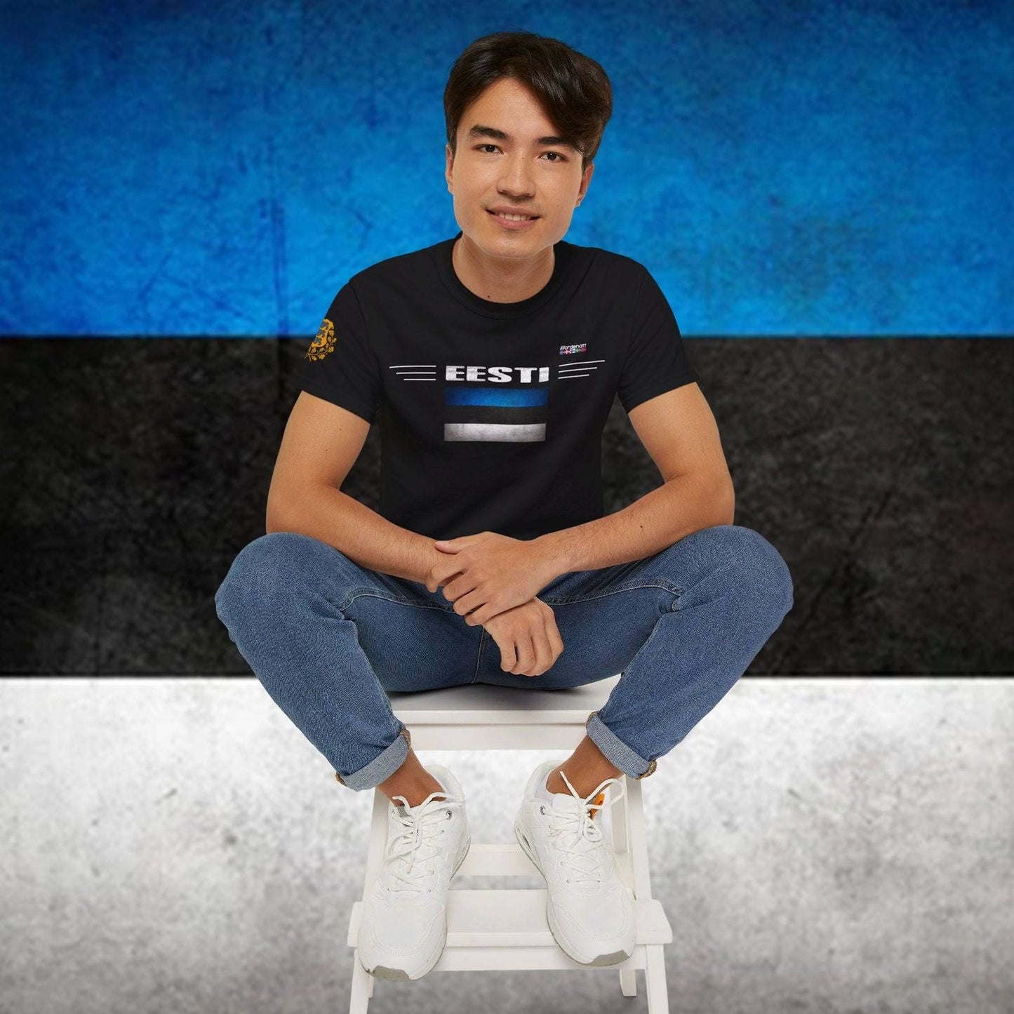 Estonia Flag Soft Cotton Tee - Nordenatt TM