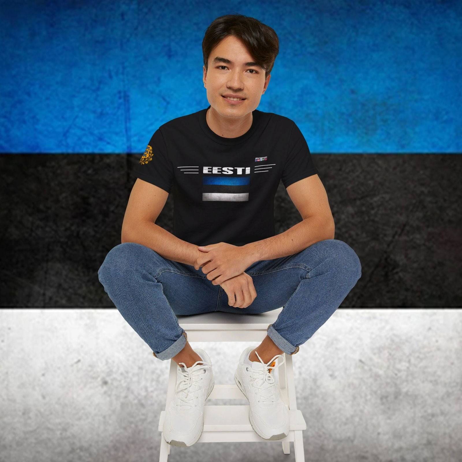 Estonia Flag Soft Cotton Tee - Nordenatt TM