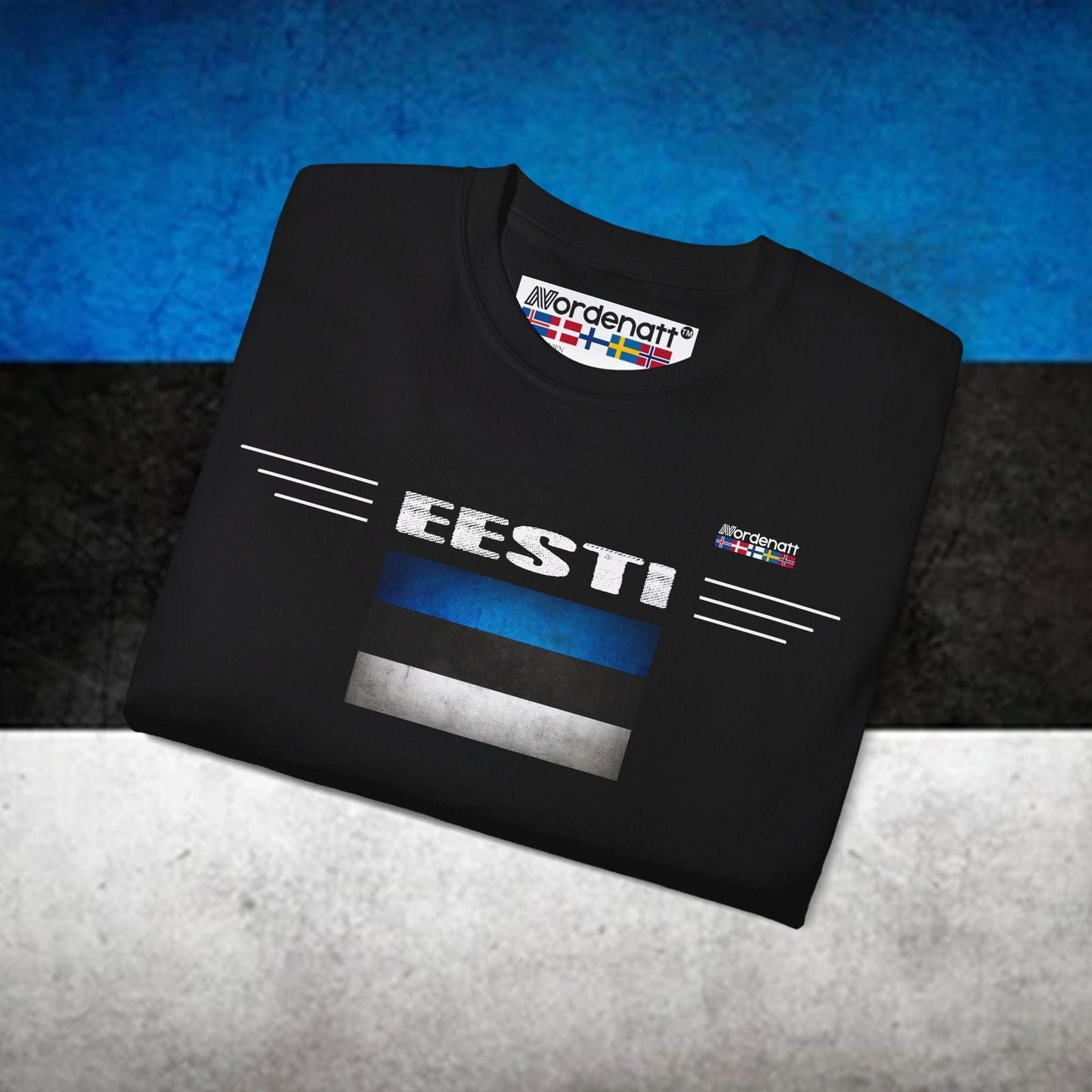 Estonia Flag Soft Cotton Tee - Nordenatt TM