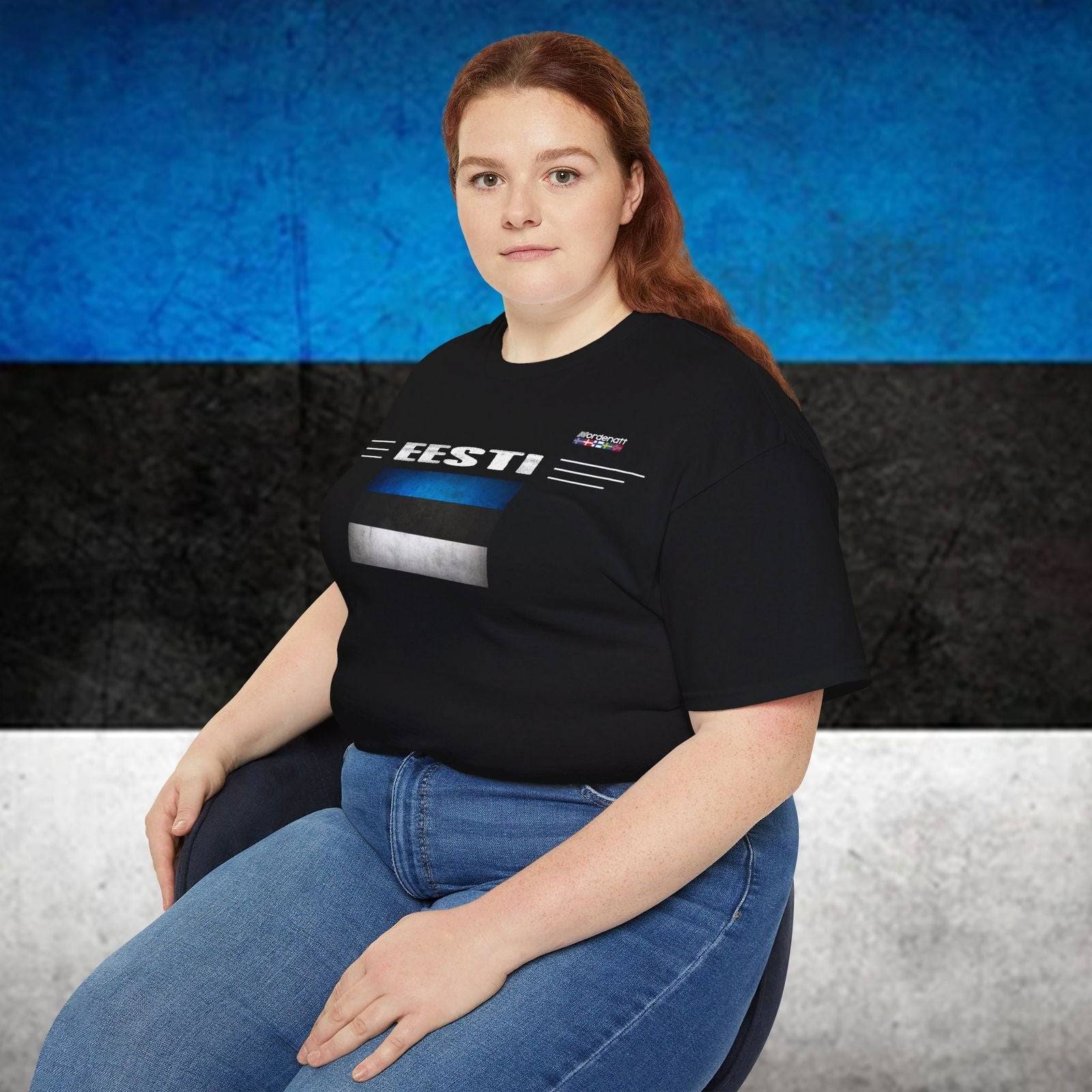 Estonia Flag Soft Cotton Tee - Nordenatt TM