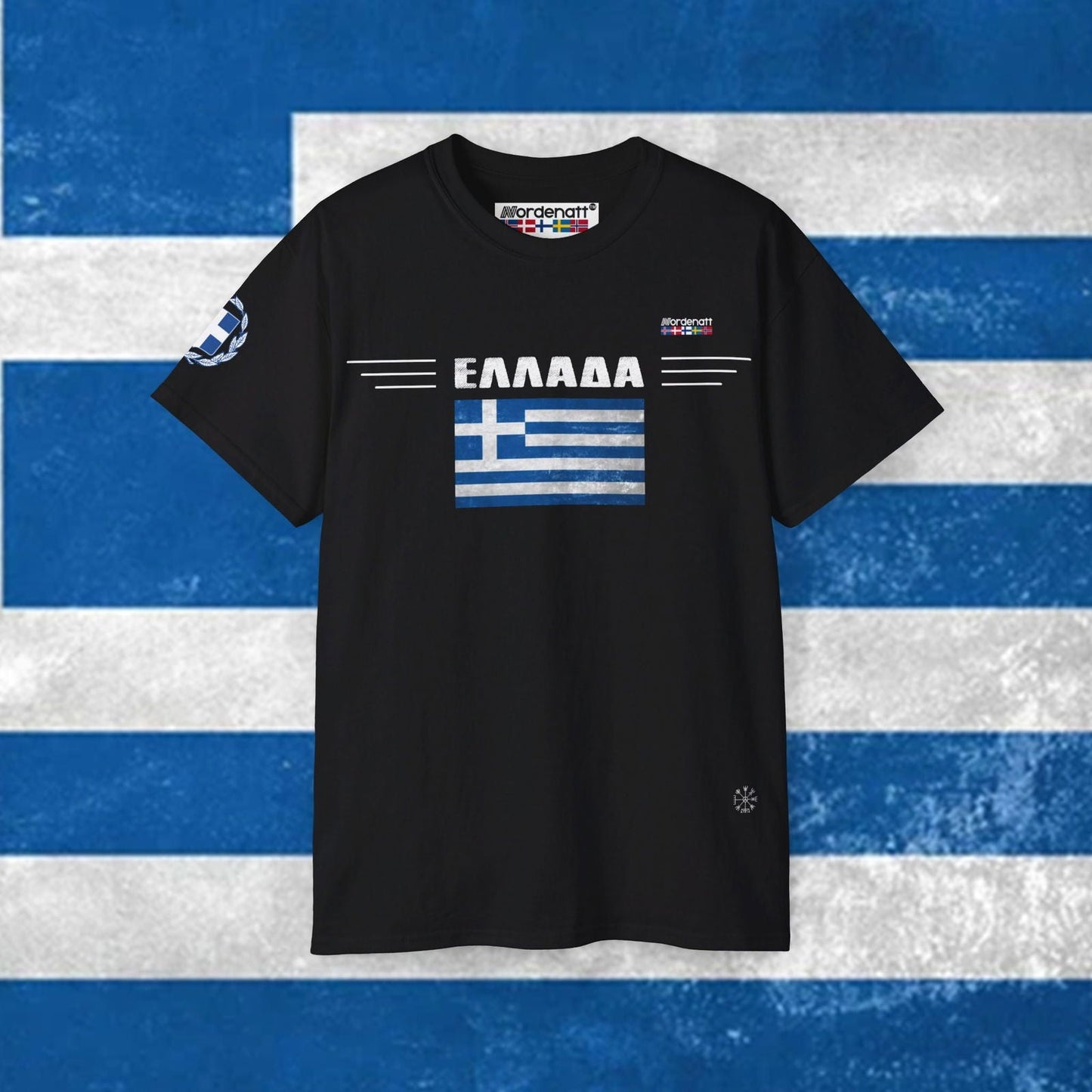 Greece Flag Soft Cotton Tee - Nordenatt TM