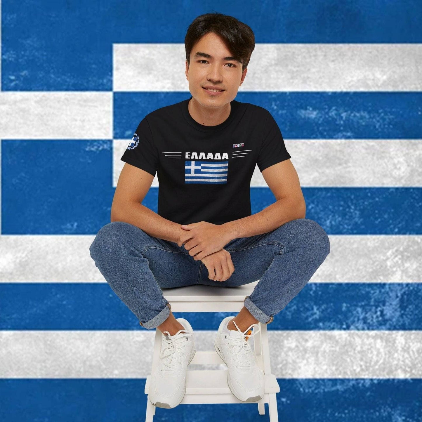 Greece Flag Soft Cotton Tee - Nordenatt TM