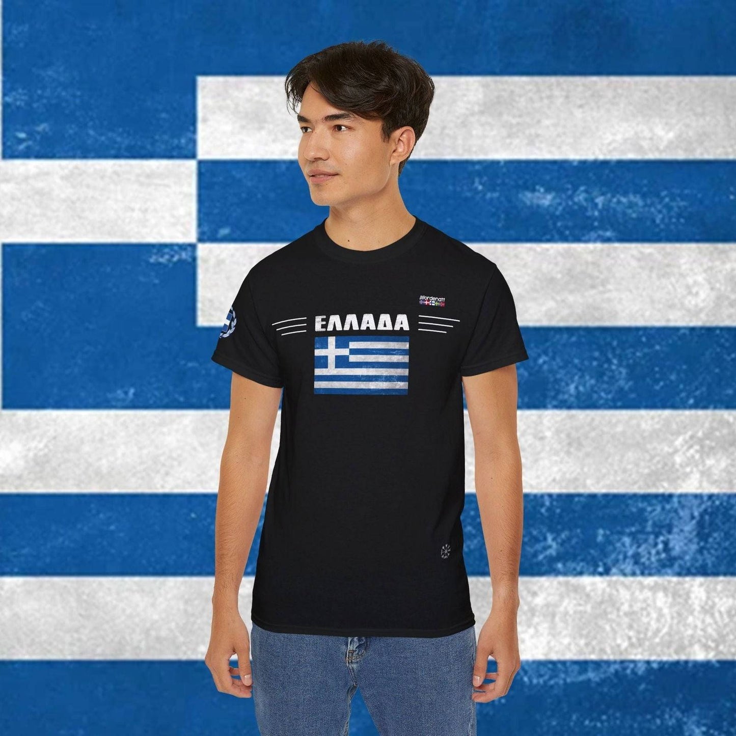 Greece Flag Soft Cotton Tee - Nordenatt TM