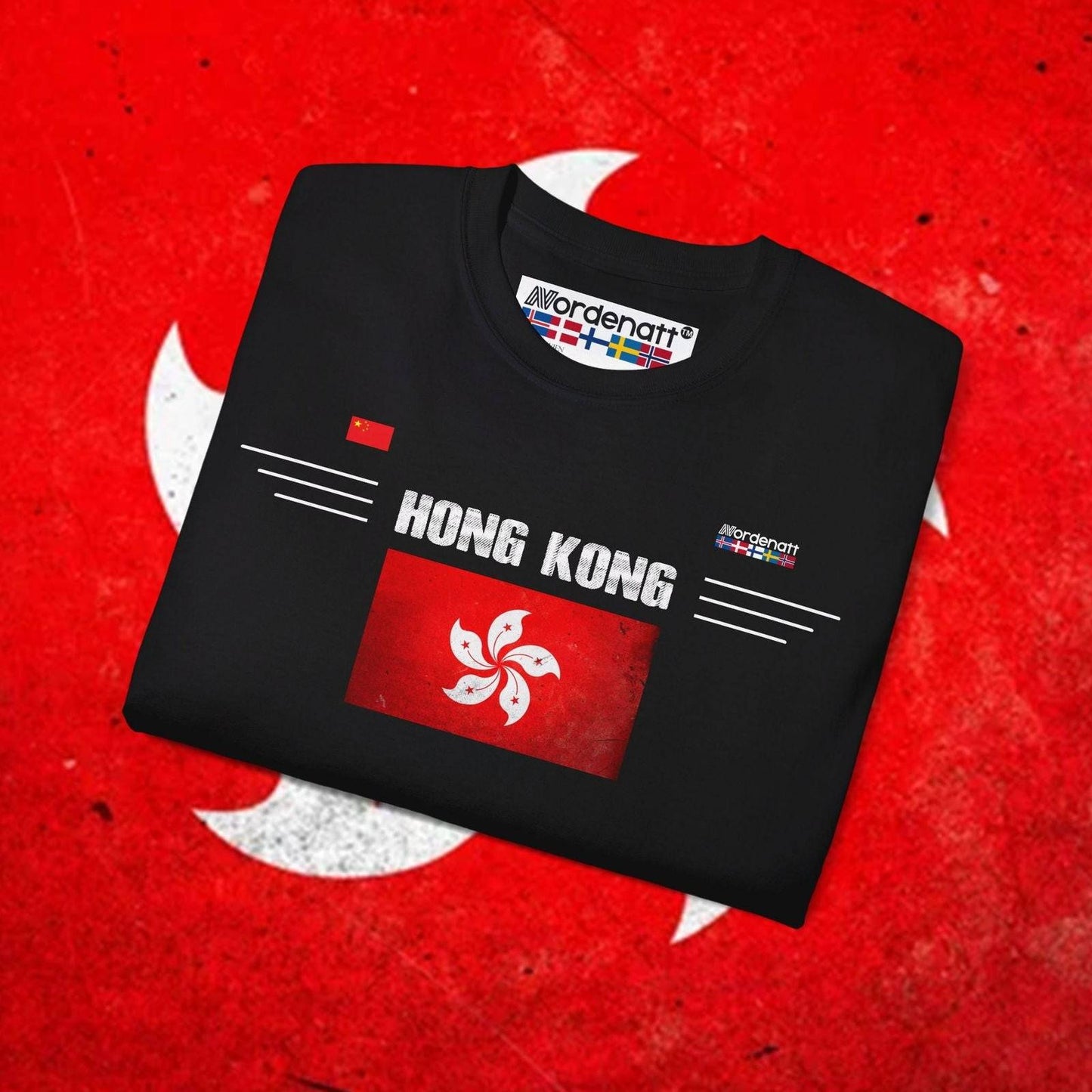 Hong Kong Soft Cotton Flag T-Shirt - Nordenatt TM