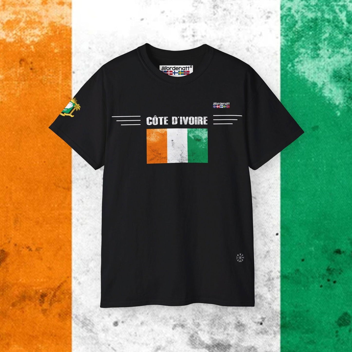 Ivory Coast Flag Premium Cotton T-Shirt - Nordenatt TM