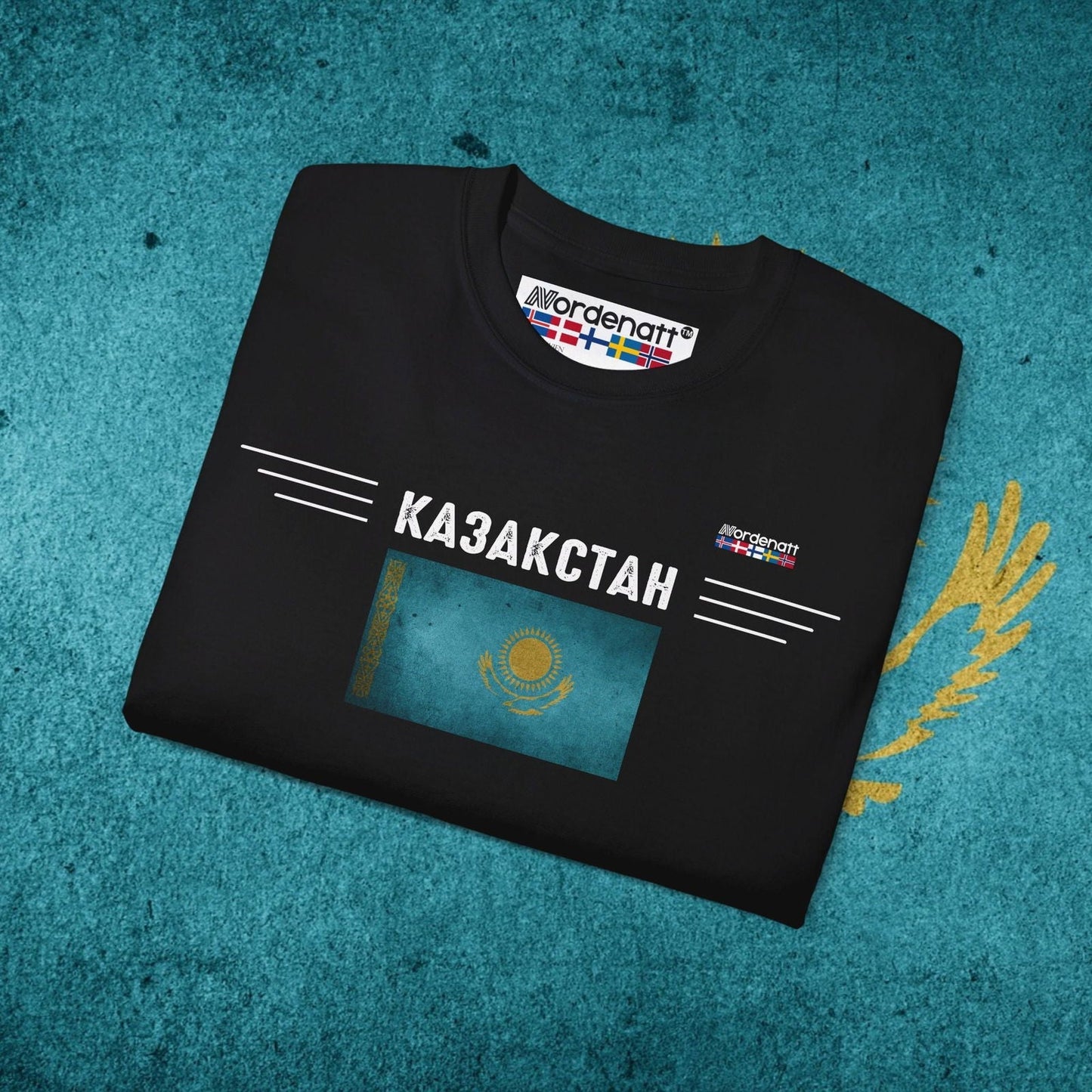 Kazakhstan Heritage Flag T-Shirt - Nordenatt TM