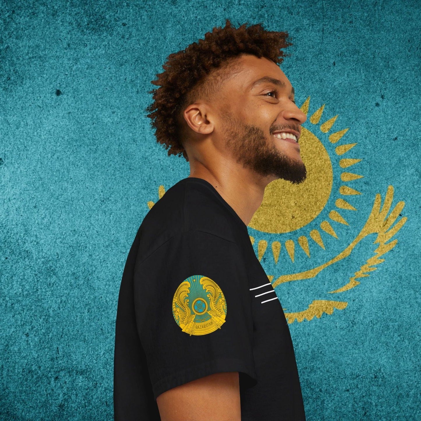 Kazakhstan Heritage Flag T-Shirt - Nordenatt TM