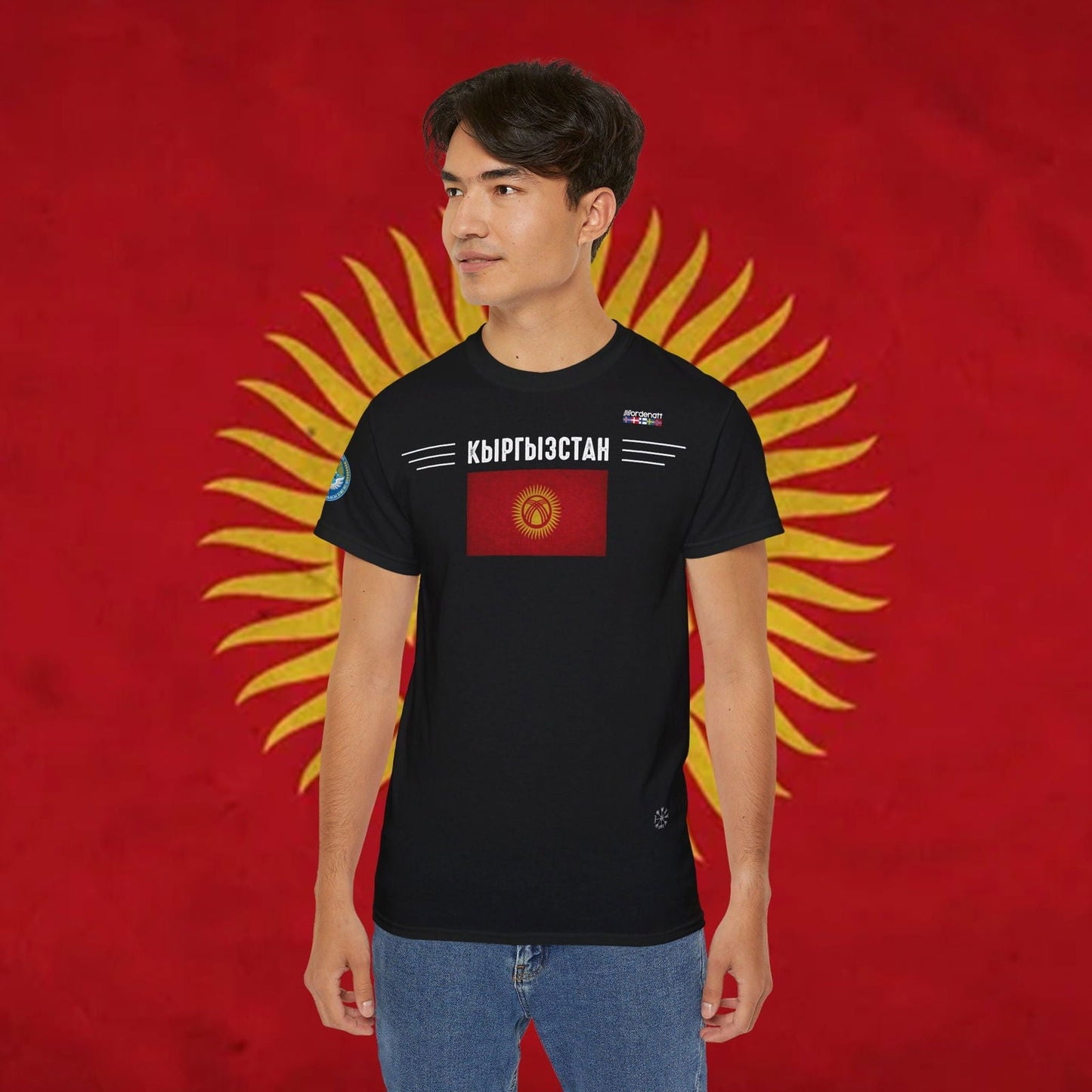 Kyrgyzstan Premium Flag T-Shirt - Nordenatt TM