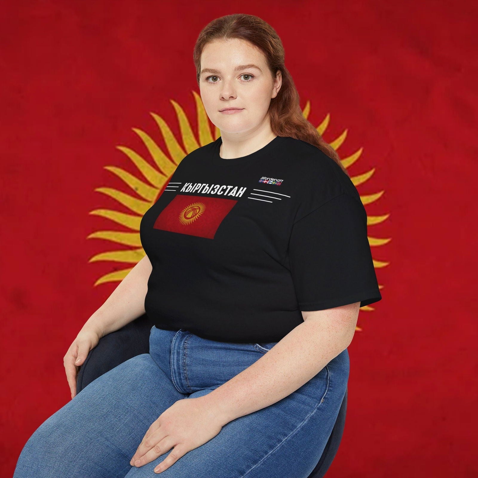 Kyrgyzstan Premium Flag T-Shirt - Nordenatt TM