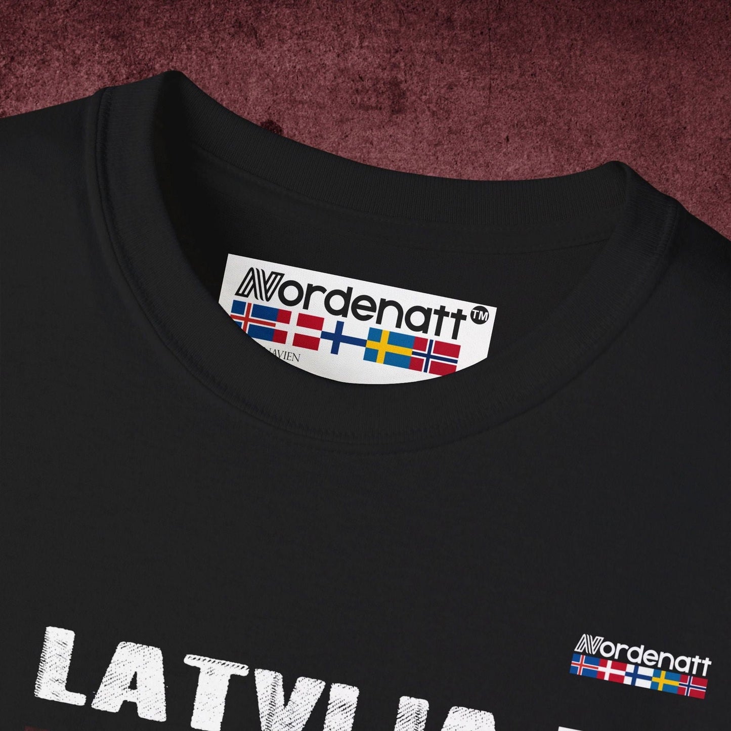 Latvia Heritage Flag Tee - Nordenatt TM