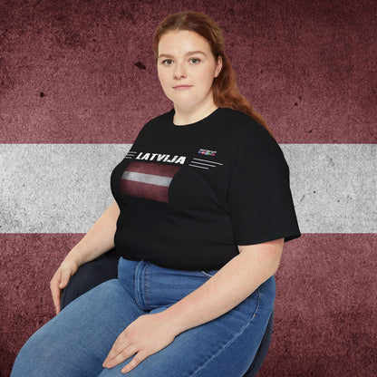 Latvia Heritage Flag Tee - Nordenatt TM