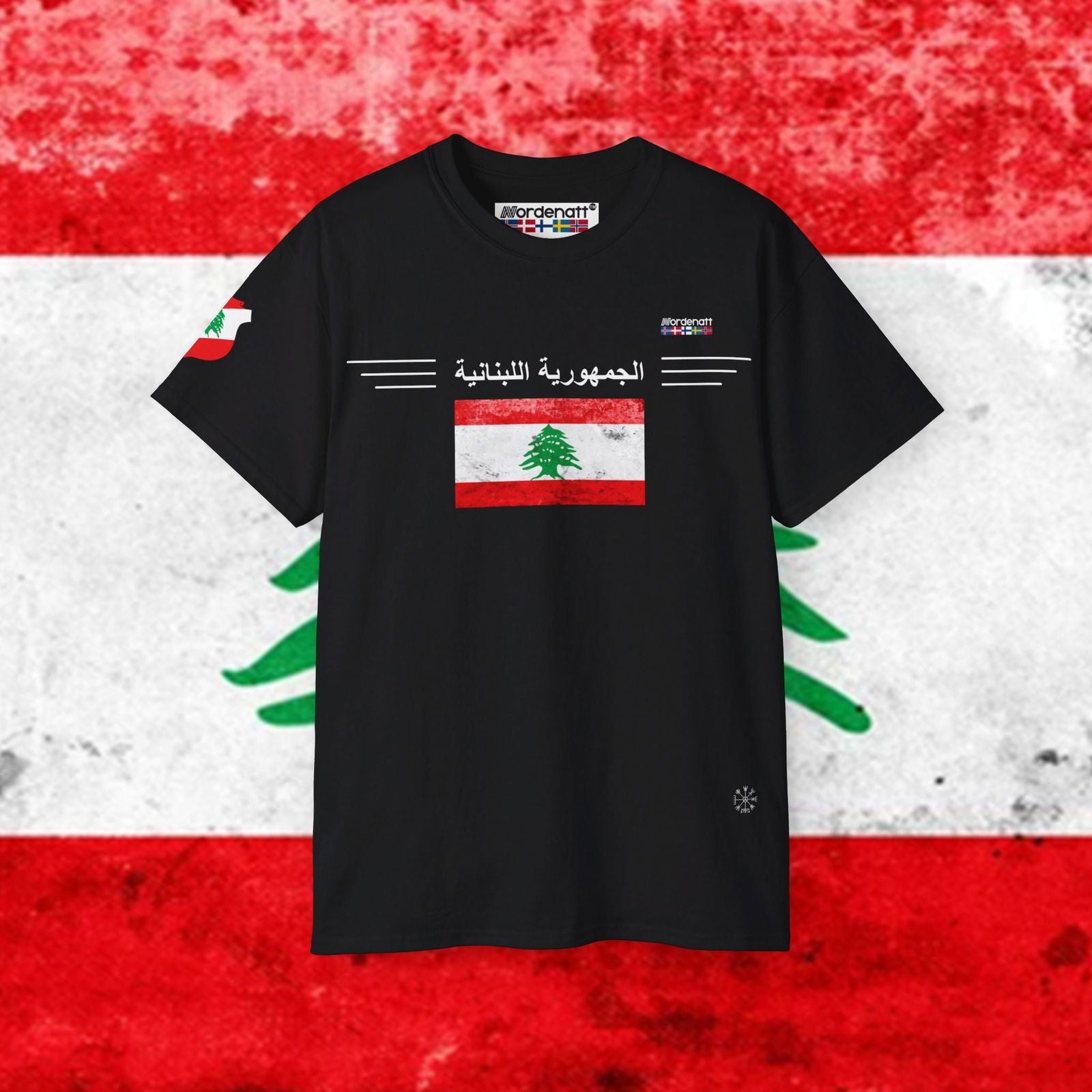 Lebanon Flag Premium Cotton T-Shirt - Nordenatt TM