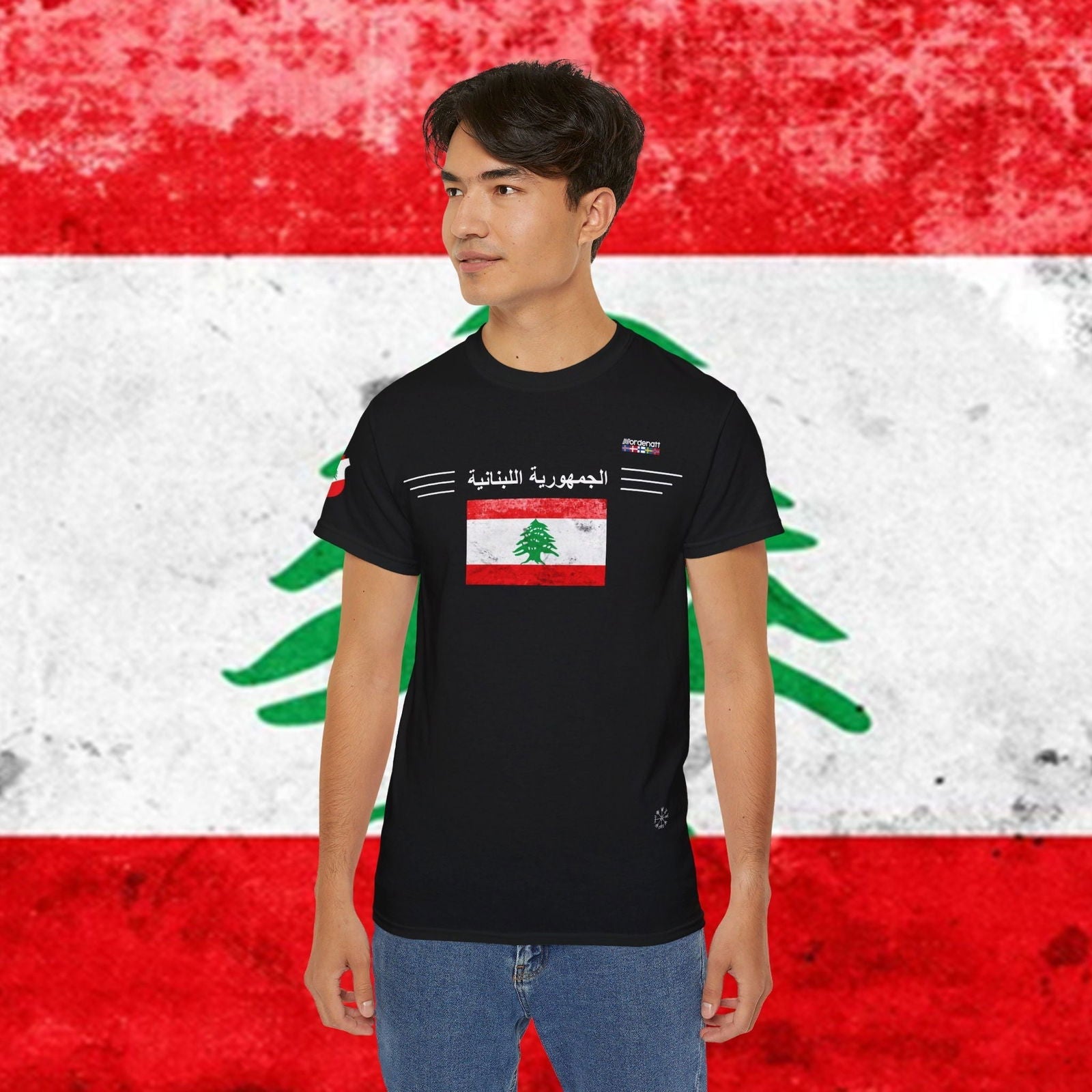 Lebanon Flag Premium Cotton T-Shirt - Nordenatt TM