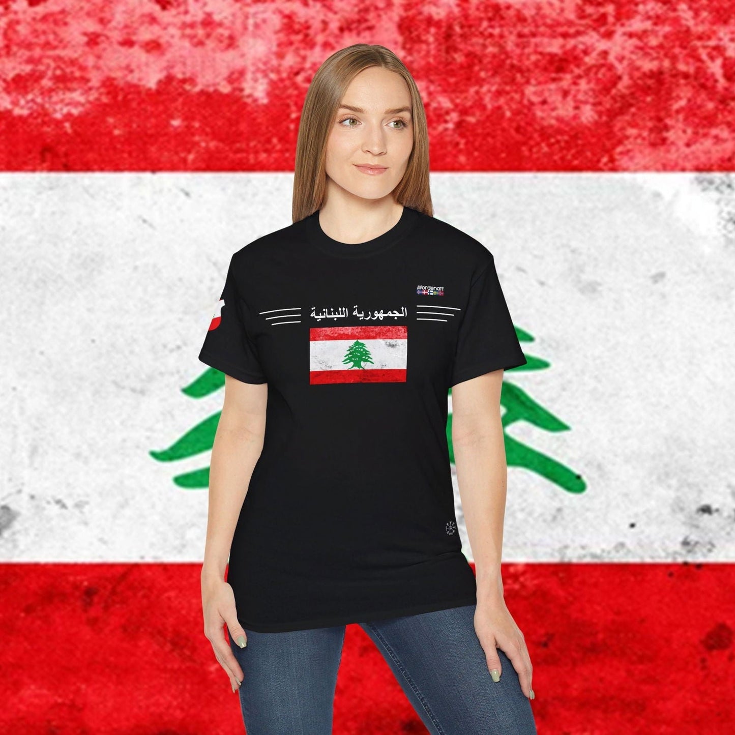 Lebanon Flag Premium Cotton T-Shirt - Nordenatt TM