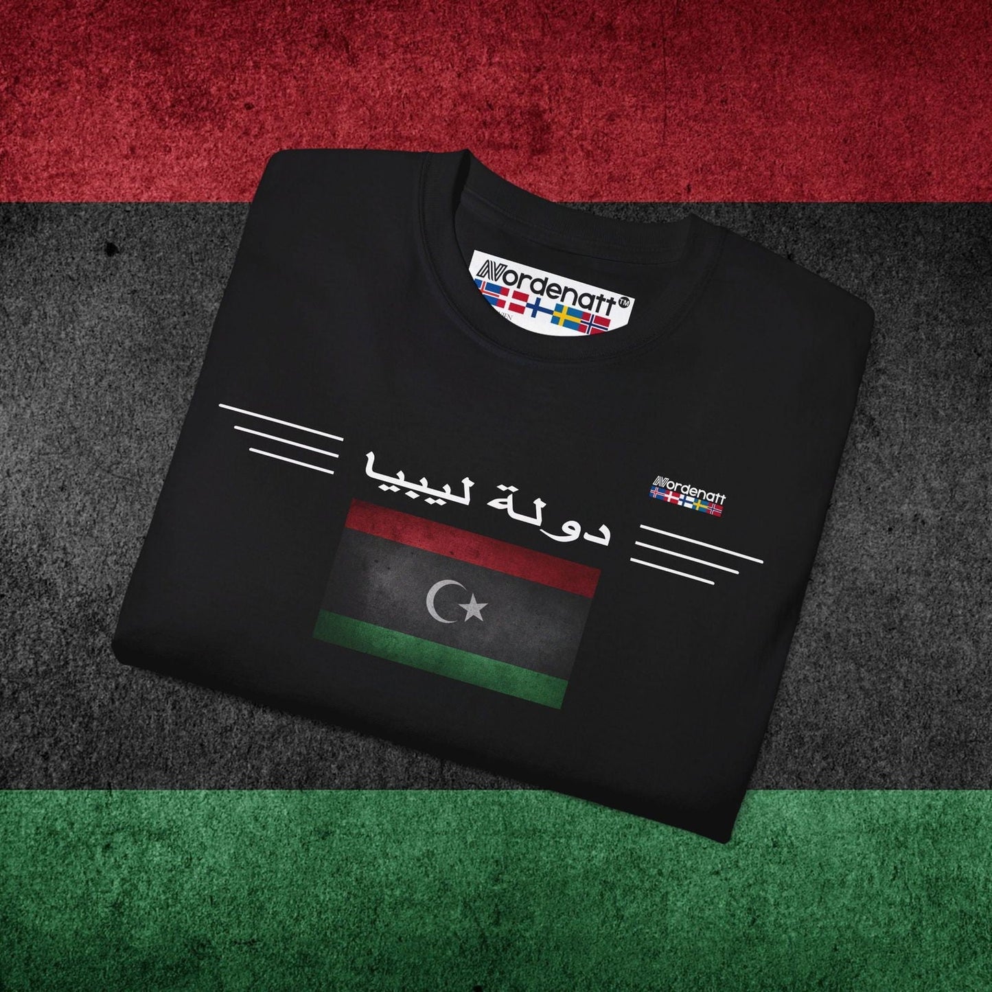 Libya Flag Soft Cotton T-Shirt - Nordenatt TM