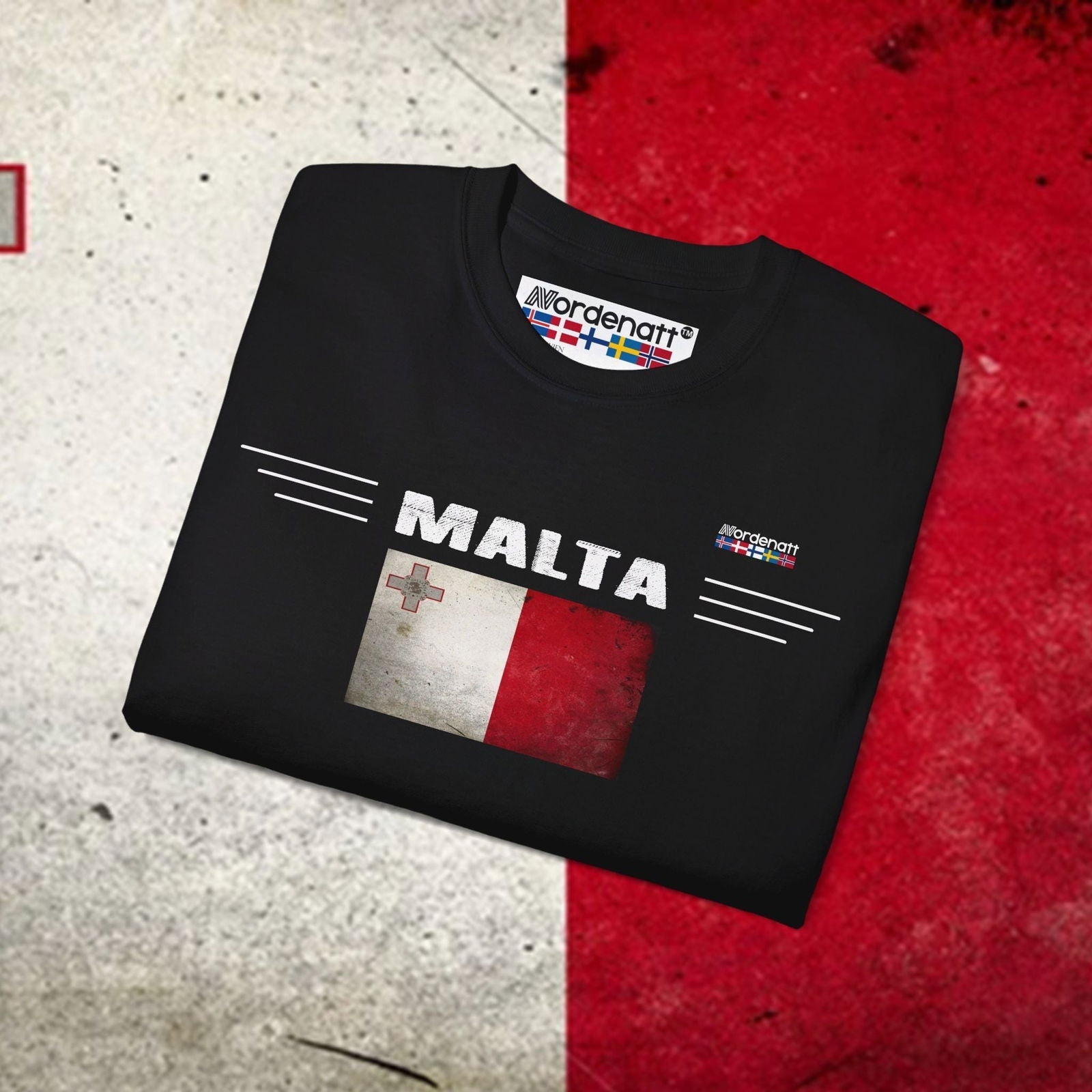 Malta Soft Cotton Flag Tee - Nordenatt TM