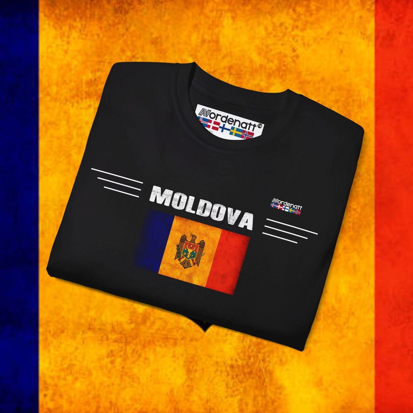 Moldova Heritage Flag Cotton T-Shirt - Nordenatt TM