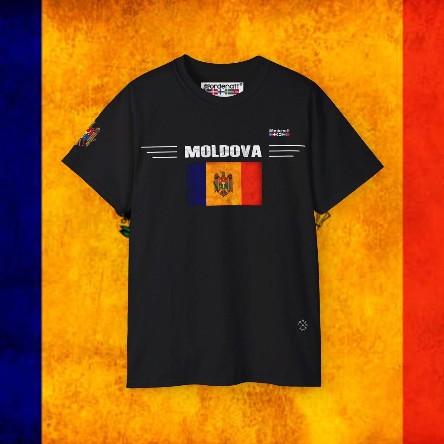 Moldova Heritage Flag Cotton T-Shirt - Nordenatt TM