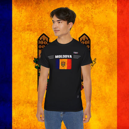 Moldova Heritage Flag Cotton T-Shirt - Nordenatt TM