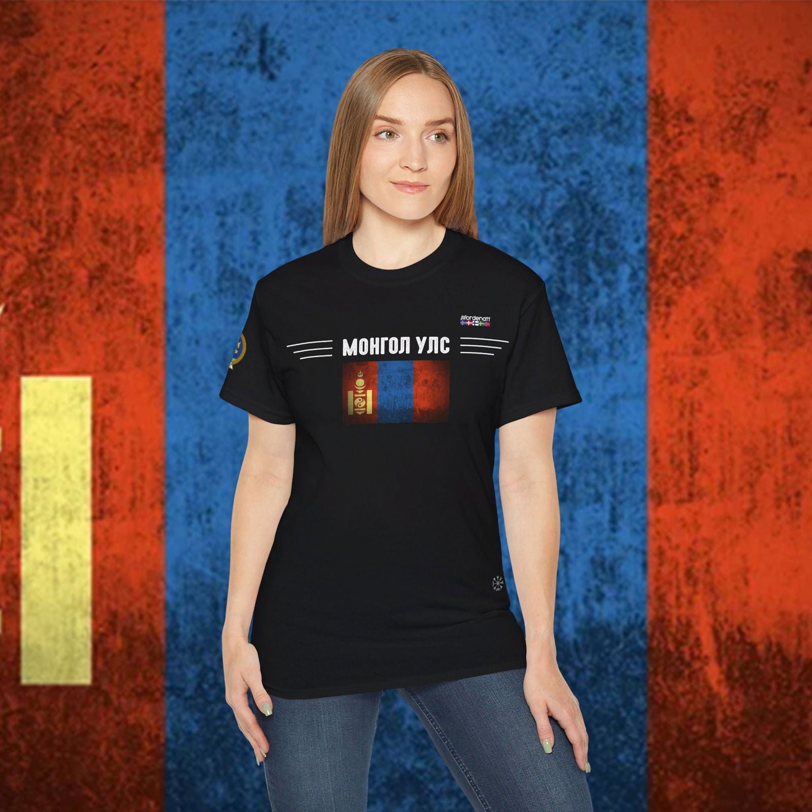 Mongolia Flag Heritage T-Shirt - Nordenatt TM