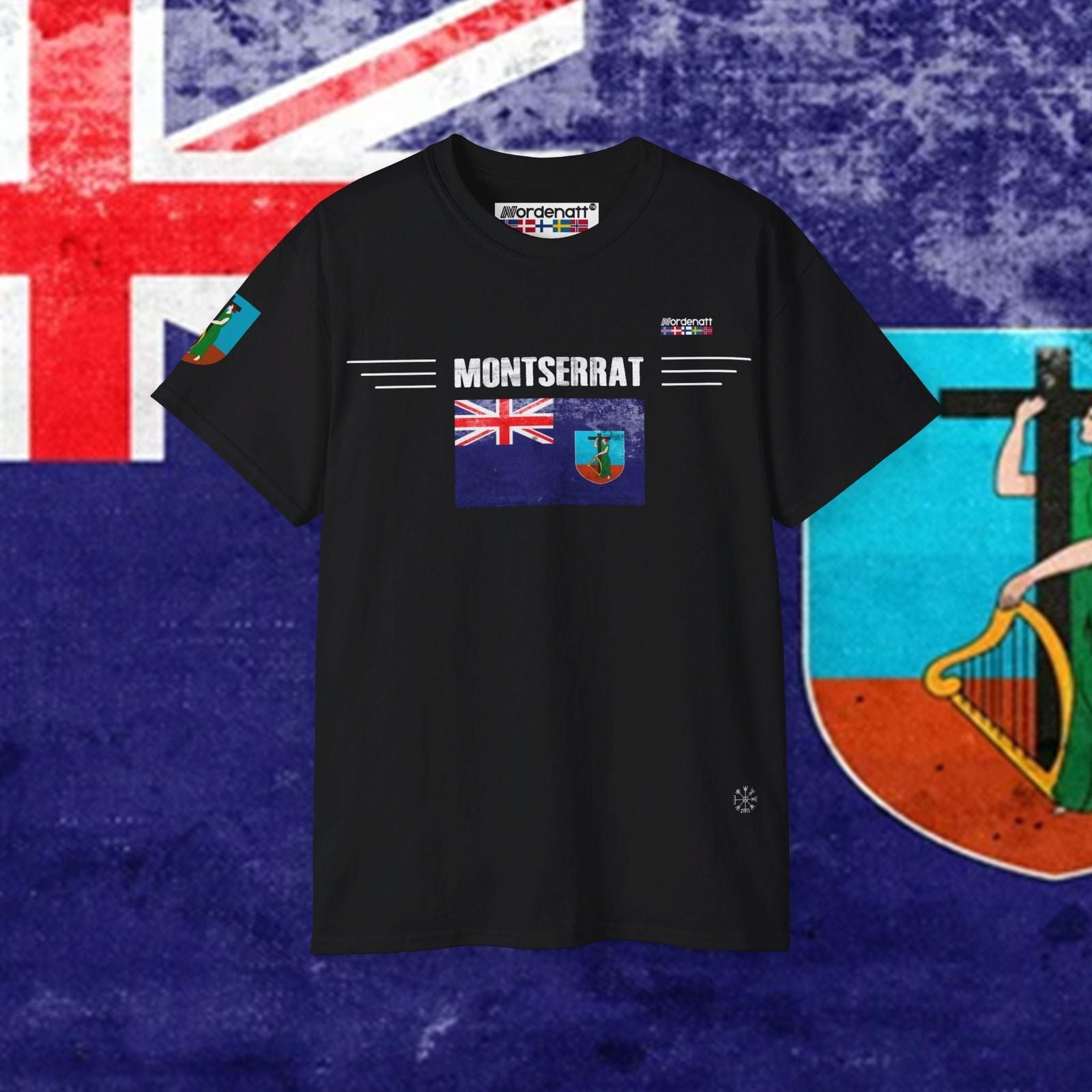 Montserrat Premium Flag T-Shirt - Nordenatt TM