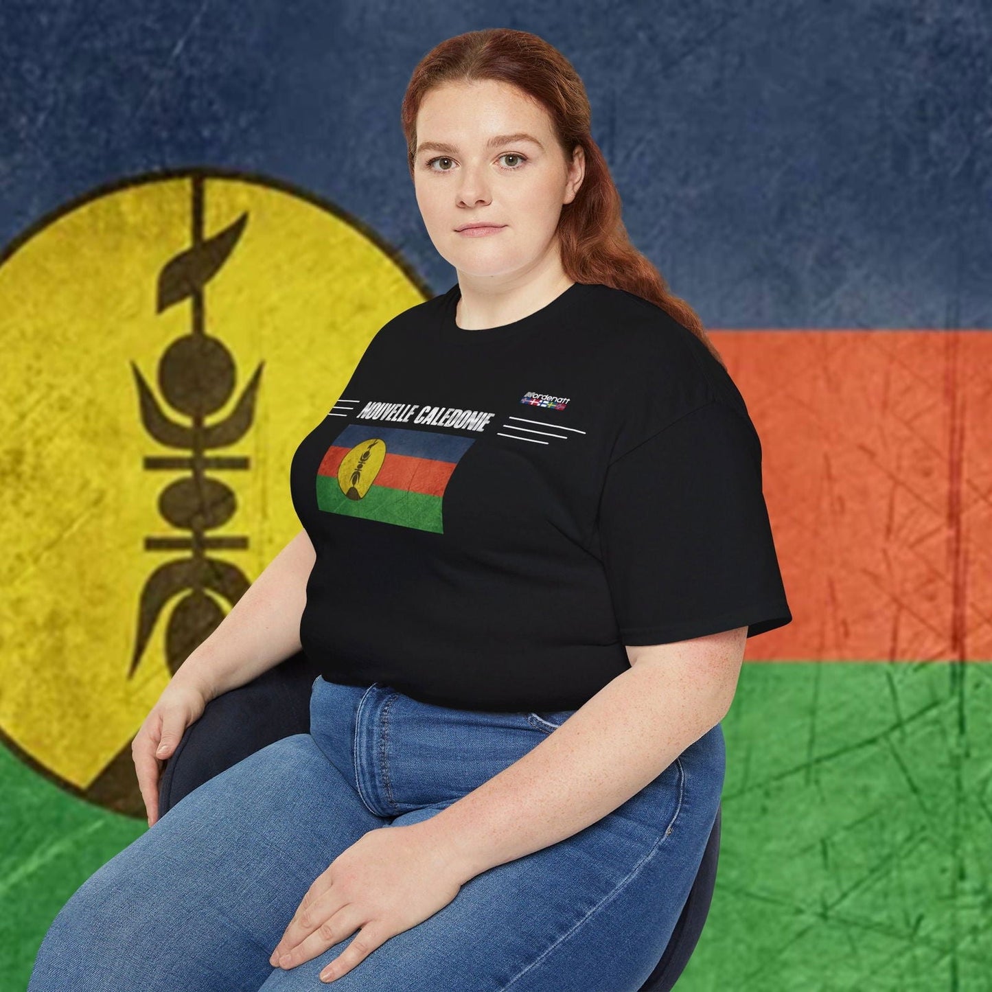 New Caledonia Flag Heritage Tee - Nordenatt TM