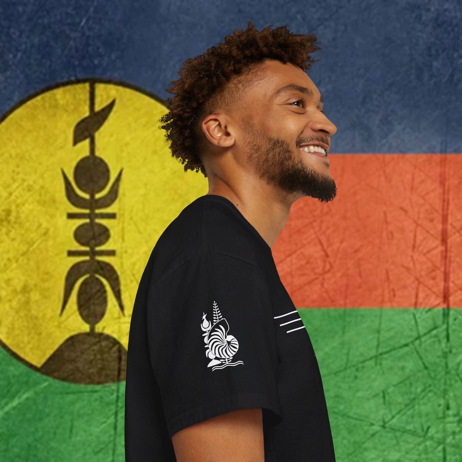 New Caledonia Flag Heritage Tee - Nordenatt TM