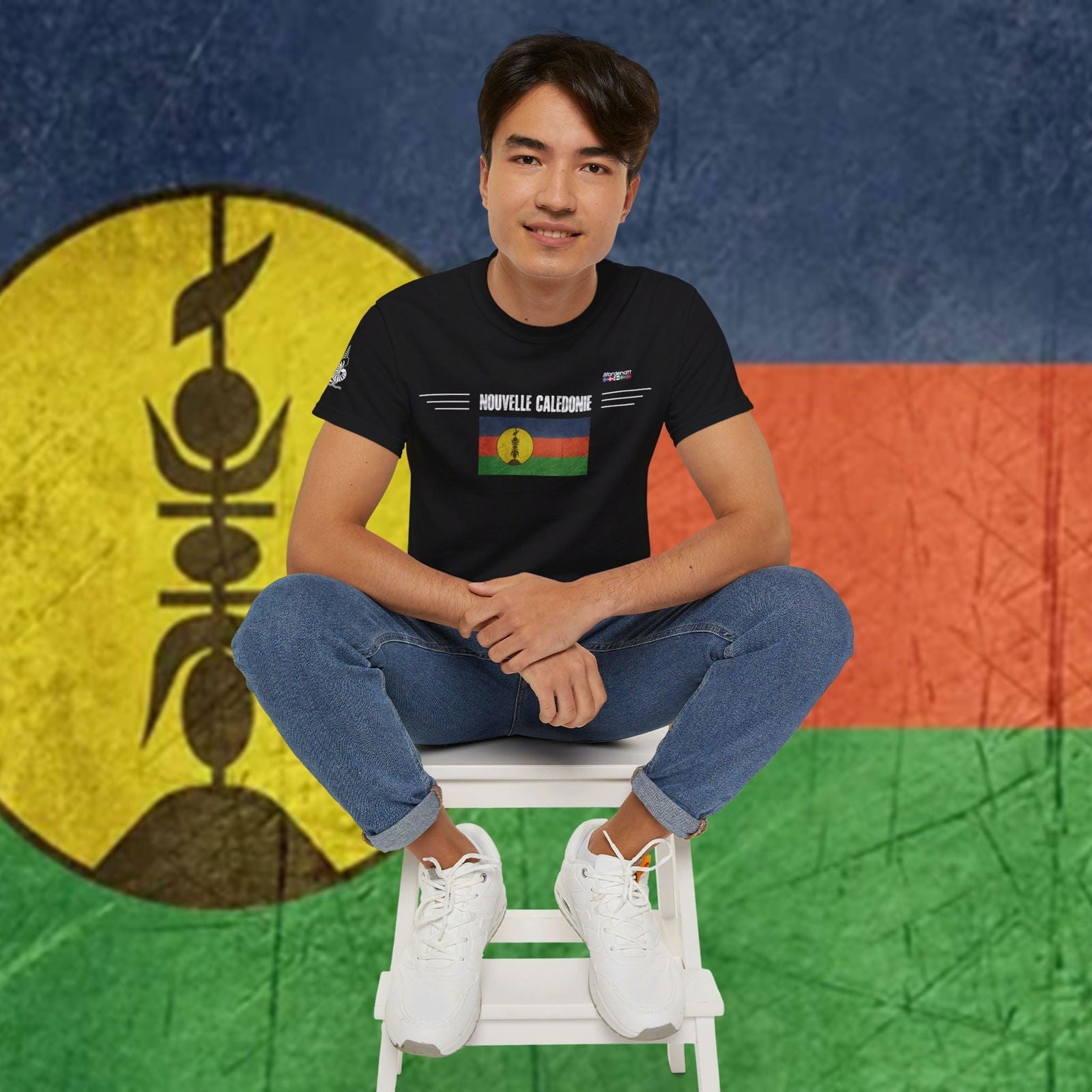 New Caledonia Flag Heritage Tee - Nordenatt TM