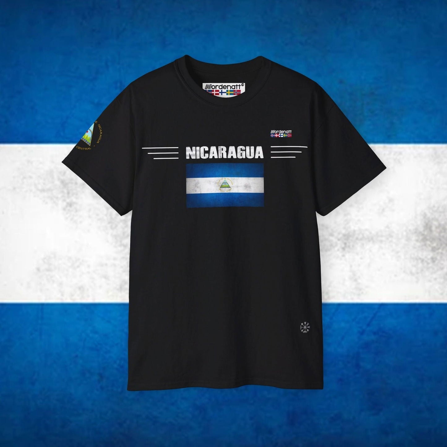 Nicaragua Soft Cotton Flag T-Shirt - Nordenatt TM