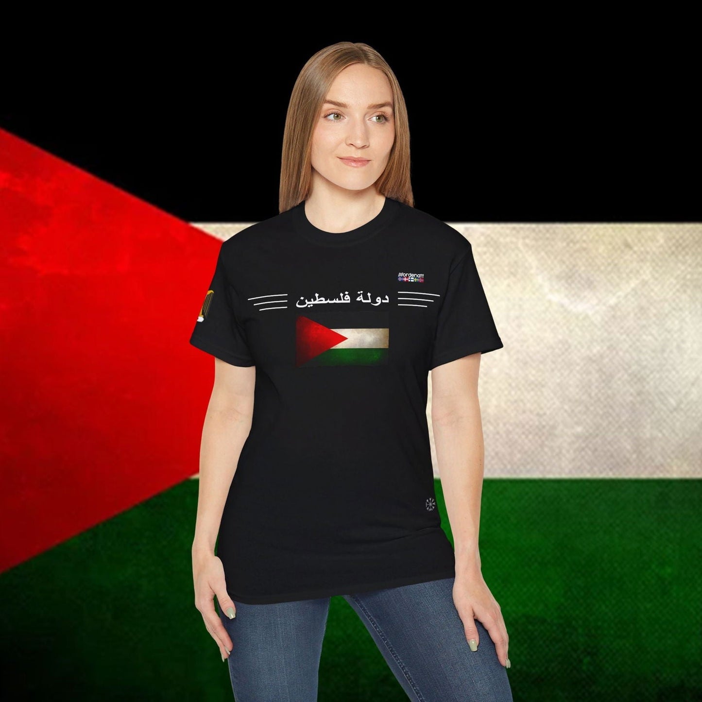 Palestine Flag Premium Cotton Tee - Nordenatt TM