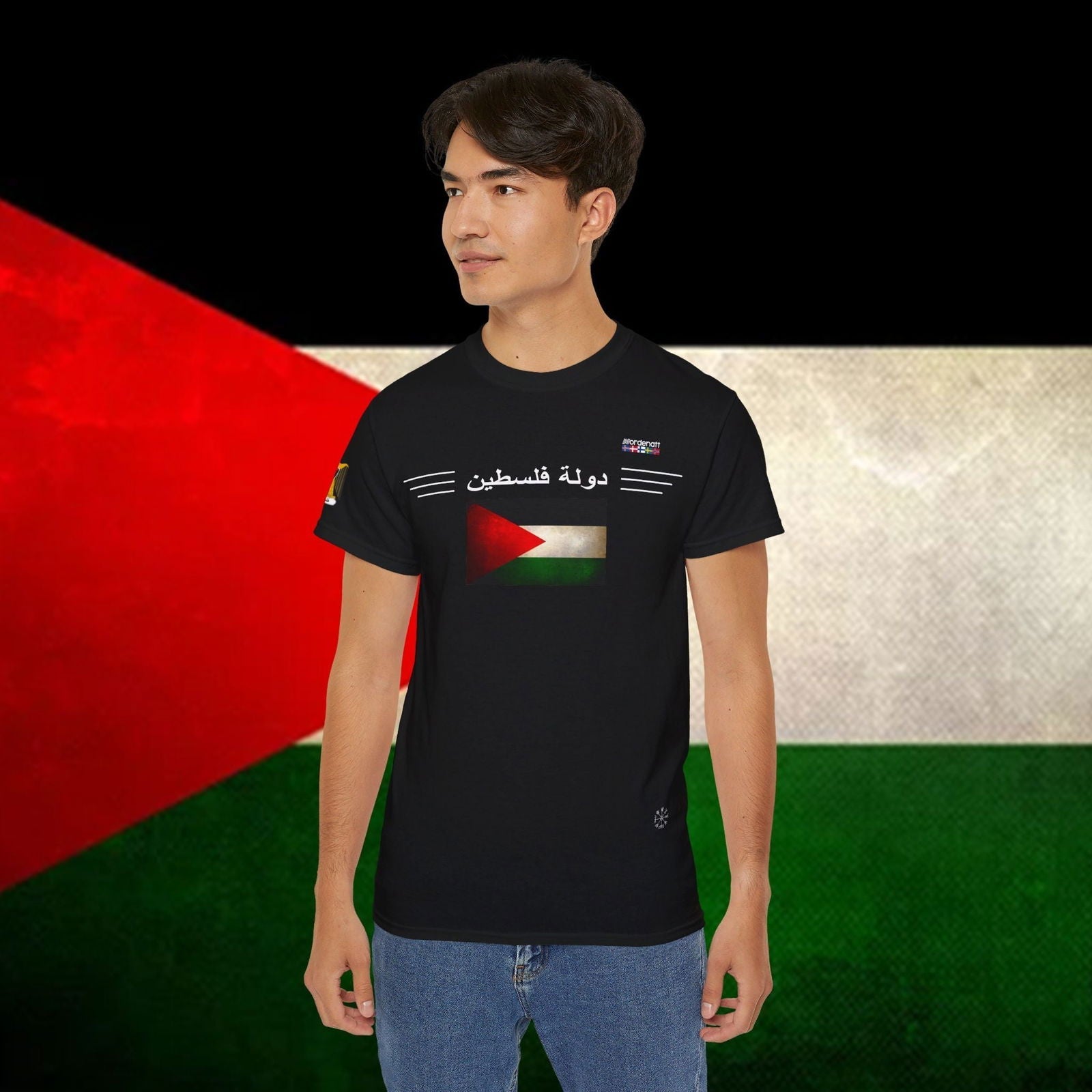 Palestine Flag Premium Cotton Tee - Nordenatt TM