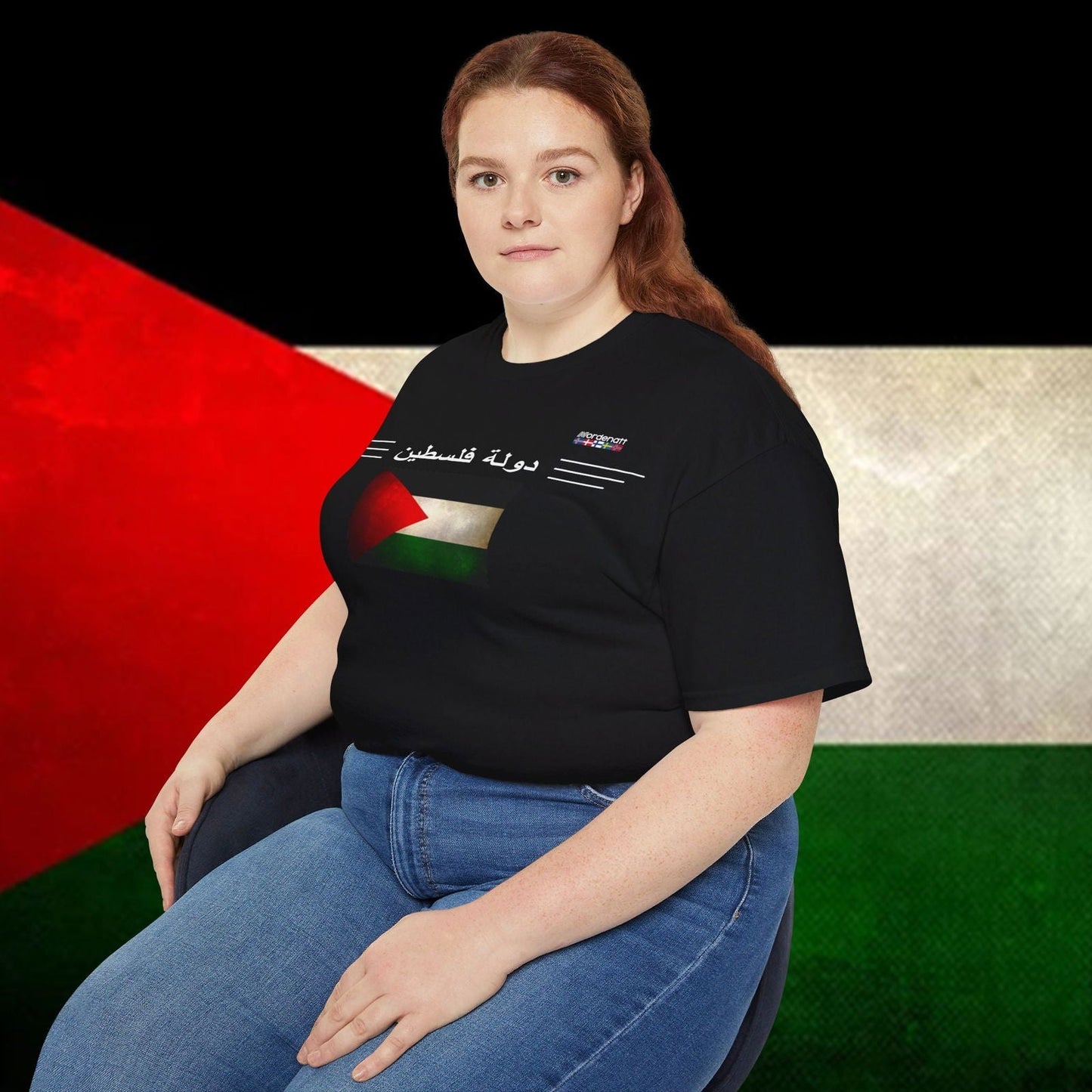 Palestine Flag Premium Cotton Tee - Nordenatt TM