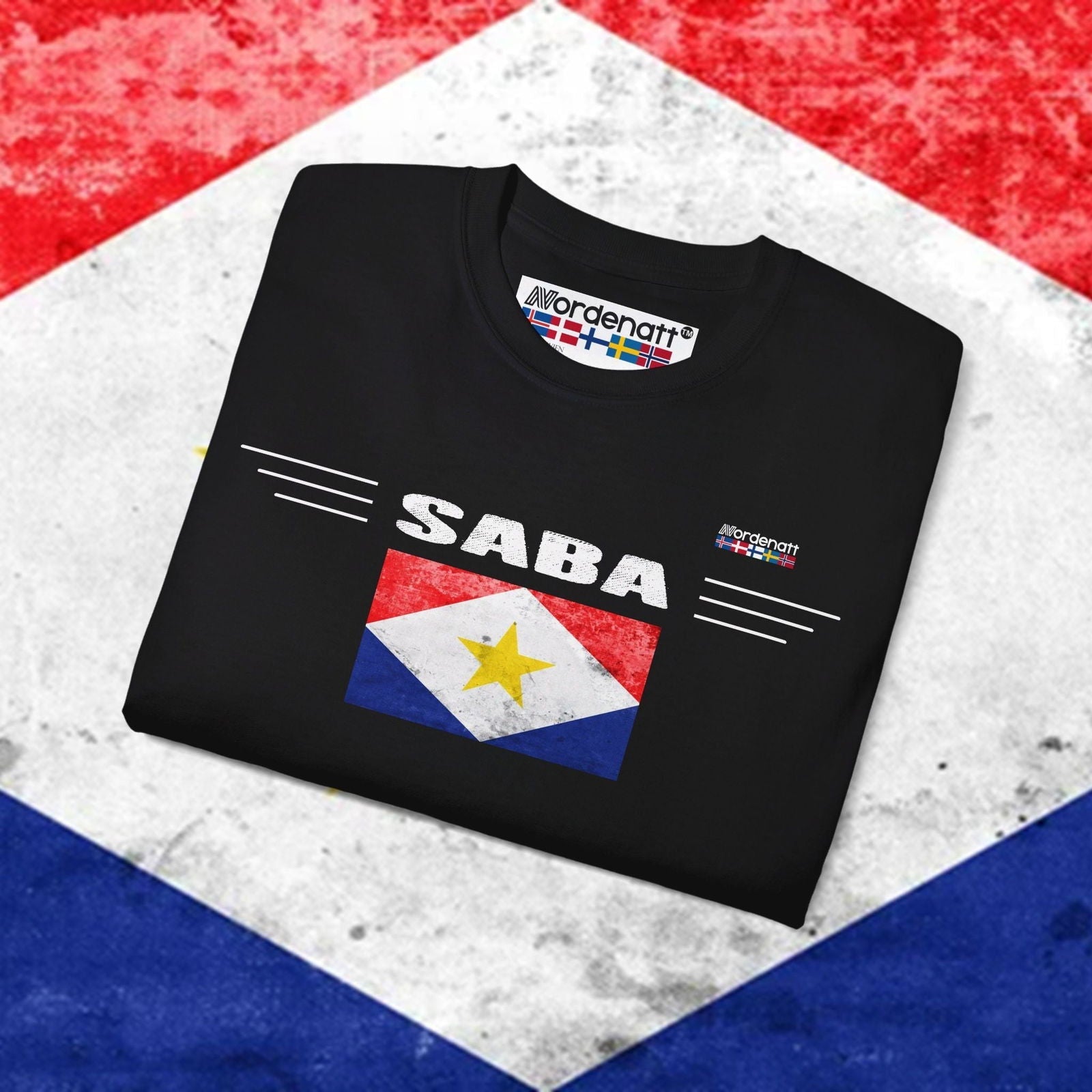 Saba Heritage Flag Cotton Tee - Nordenatt TM