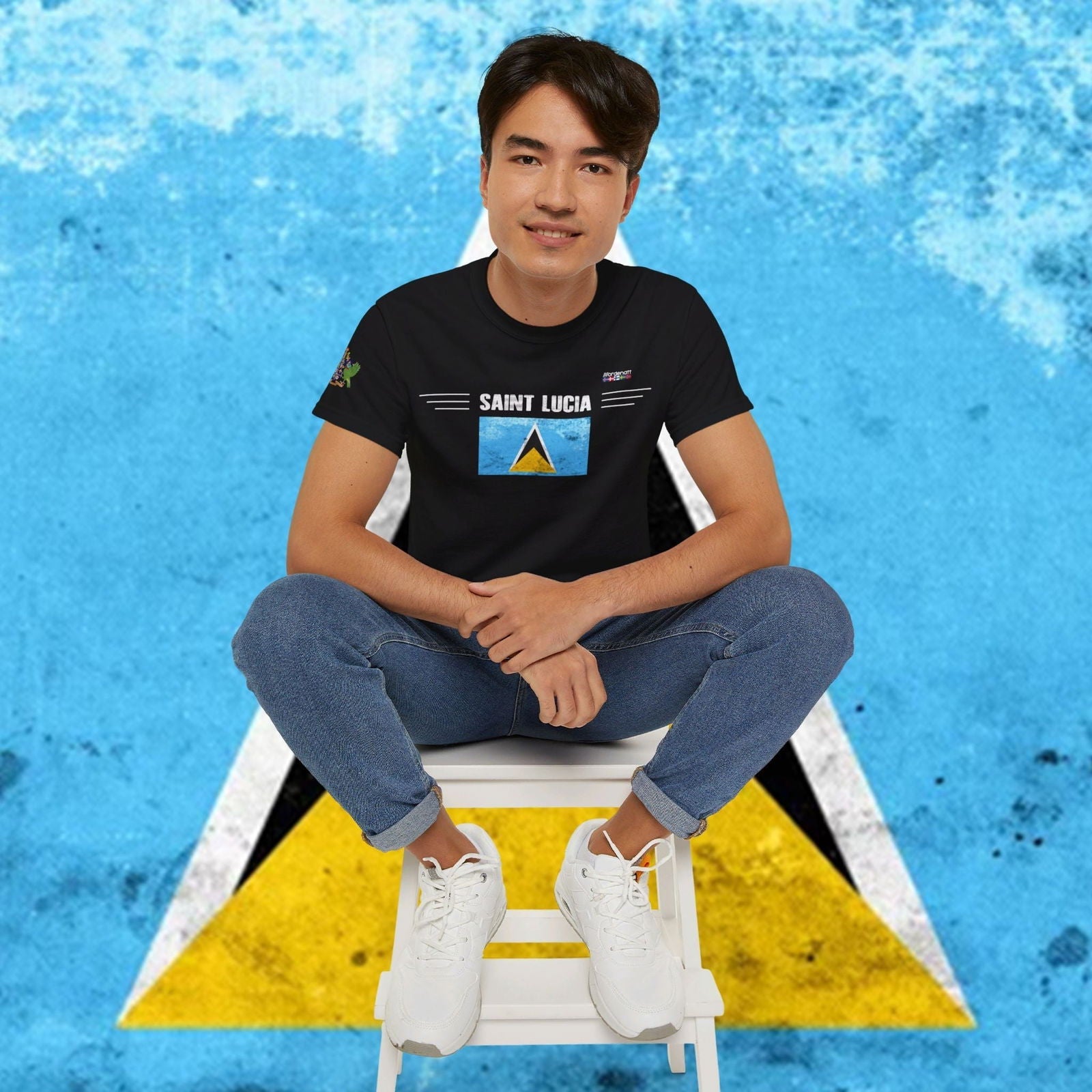 Saint Lucia Flag Heritage Tee - Nordenatt TM