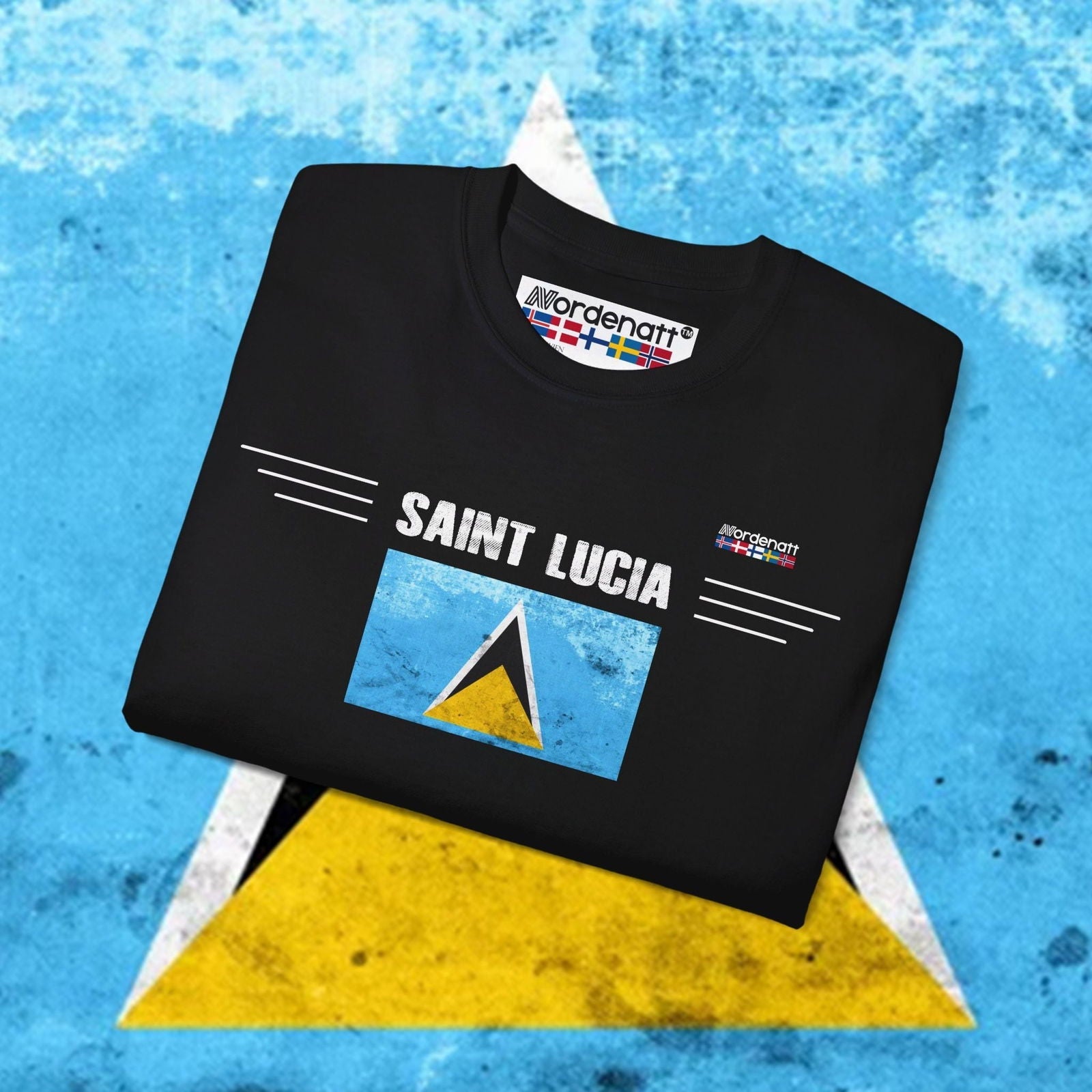 Saint Lucia Flag Heritage Tee - Nordenatt TM