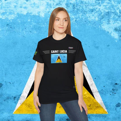 Saint Lucia Flag Heritage Tee - Nordenatt TM