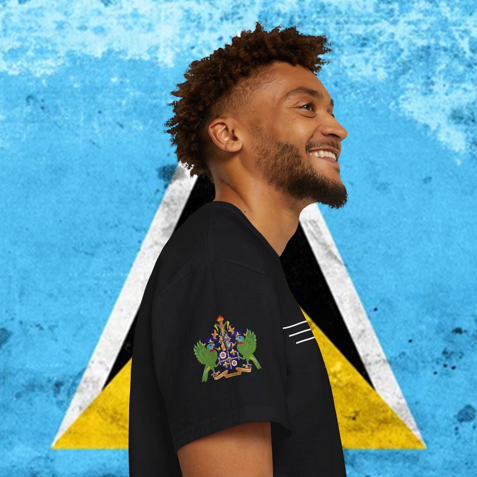 Saint Lucia Flag Heritage Tee - Nordenatt TM