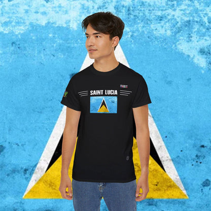 Saint Lucia Flag Heritage Tee - Nordenatt TM