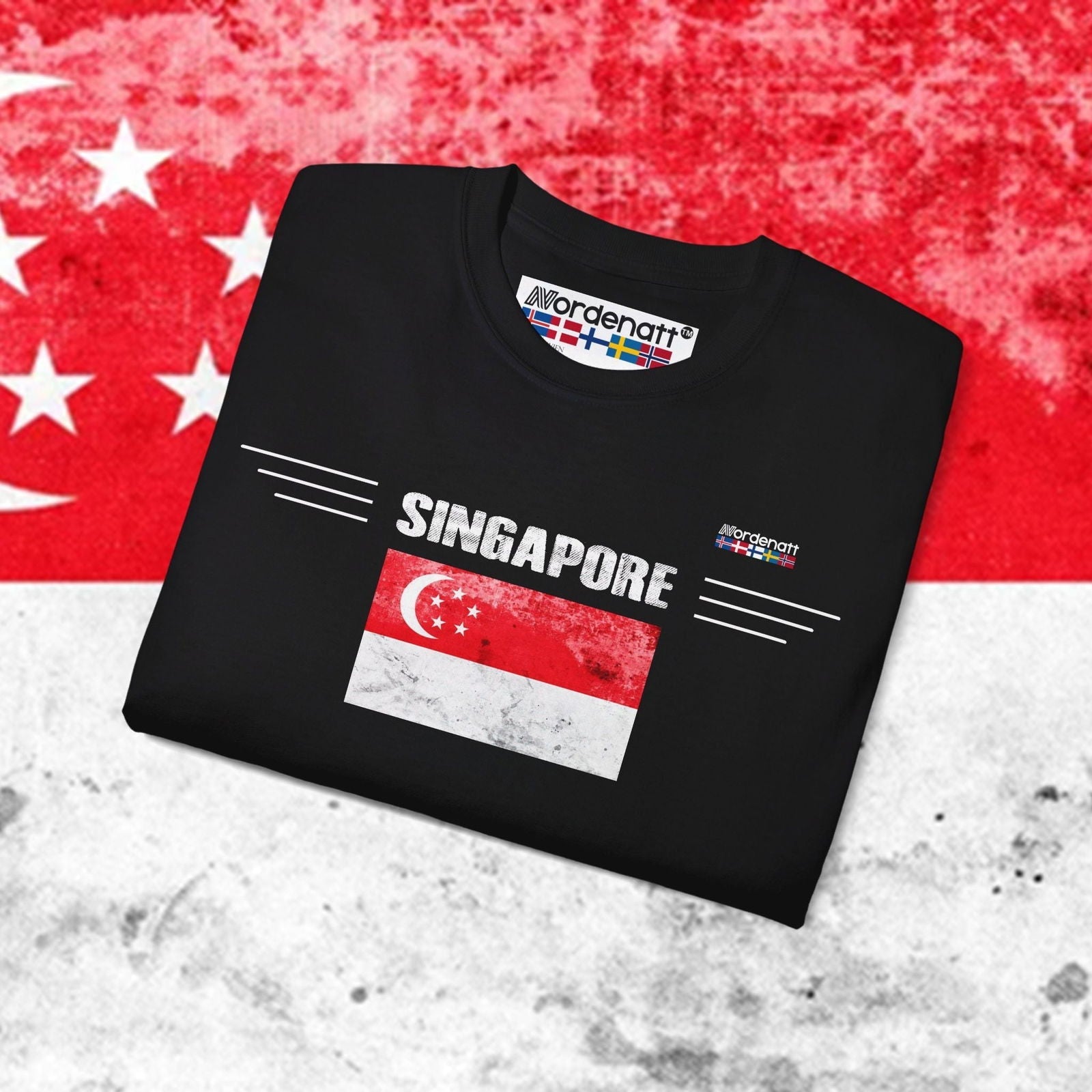 Singapore Soft Cotton Flag T-Shirt - Nordenatt TM